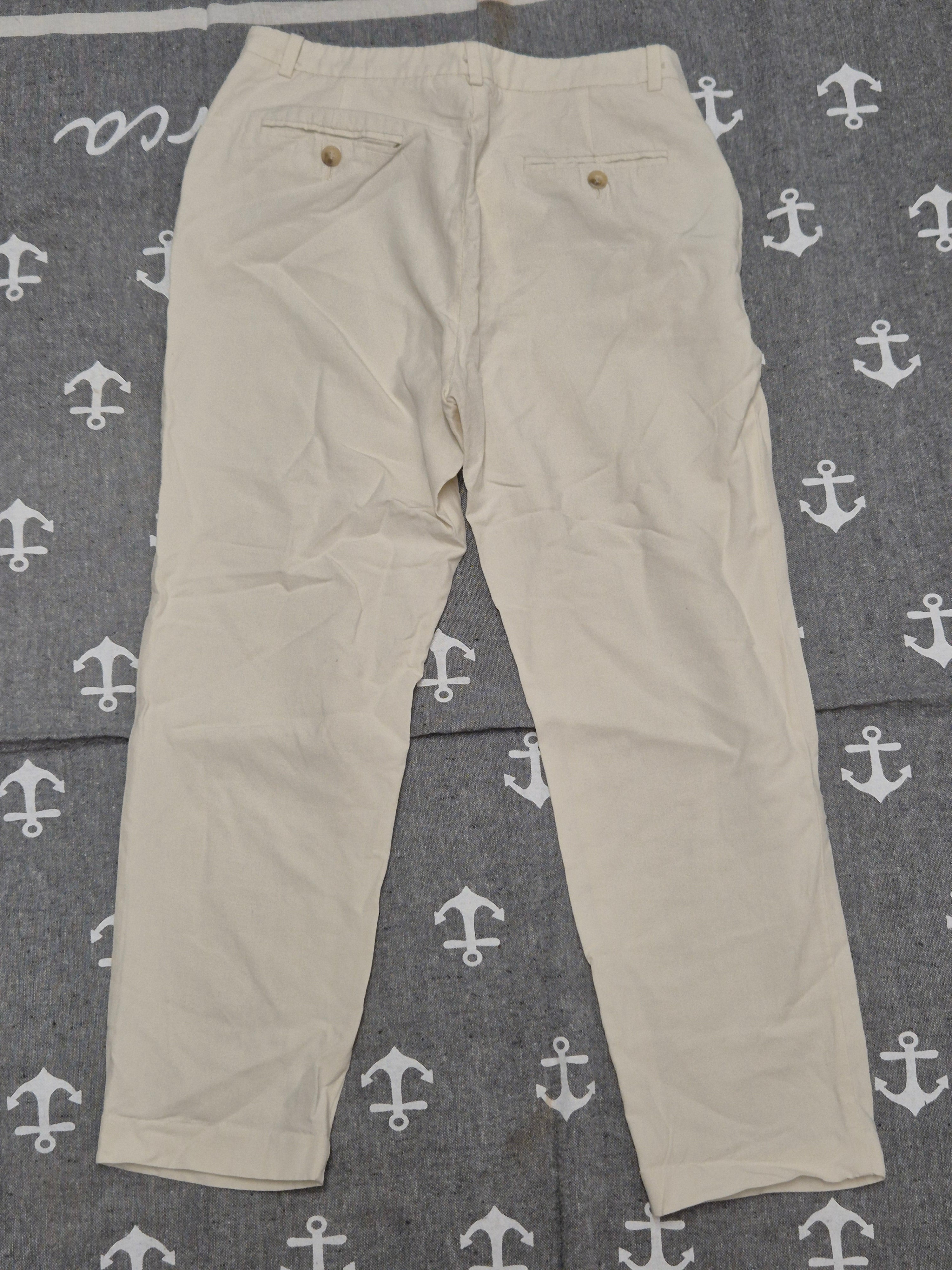 Vicolo Classic Trousers White Medium Viscose Flax Very Good Condition
