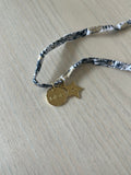 Dior Golden Star Charm Necklace/Bracelet, Navy/Gold, One Size, Very Good