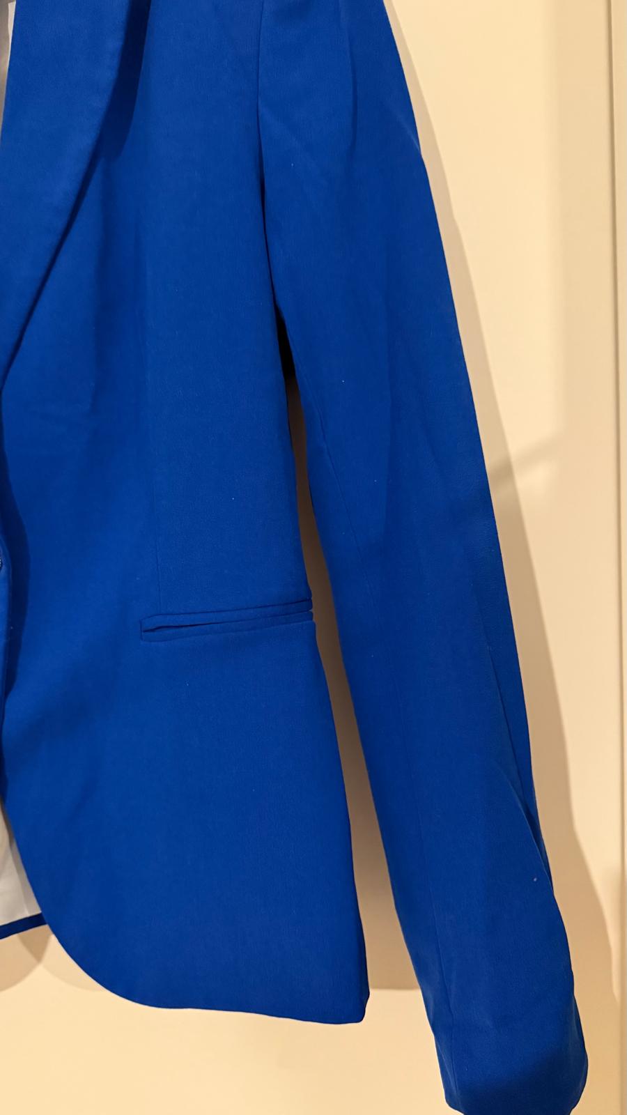 ZARA Basic Blazer Damen | Kobaltblau | EU 38 | Guter Zustand