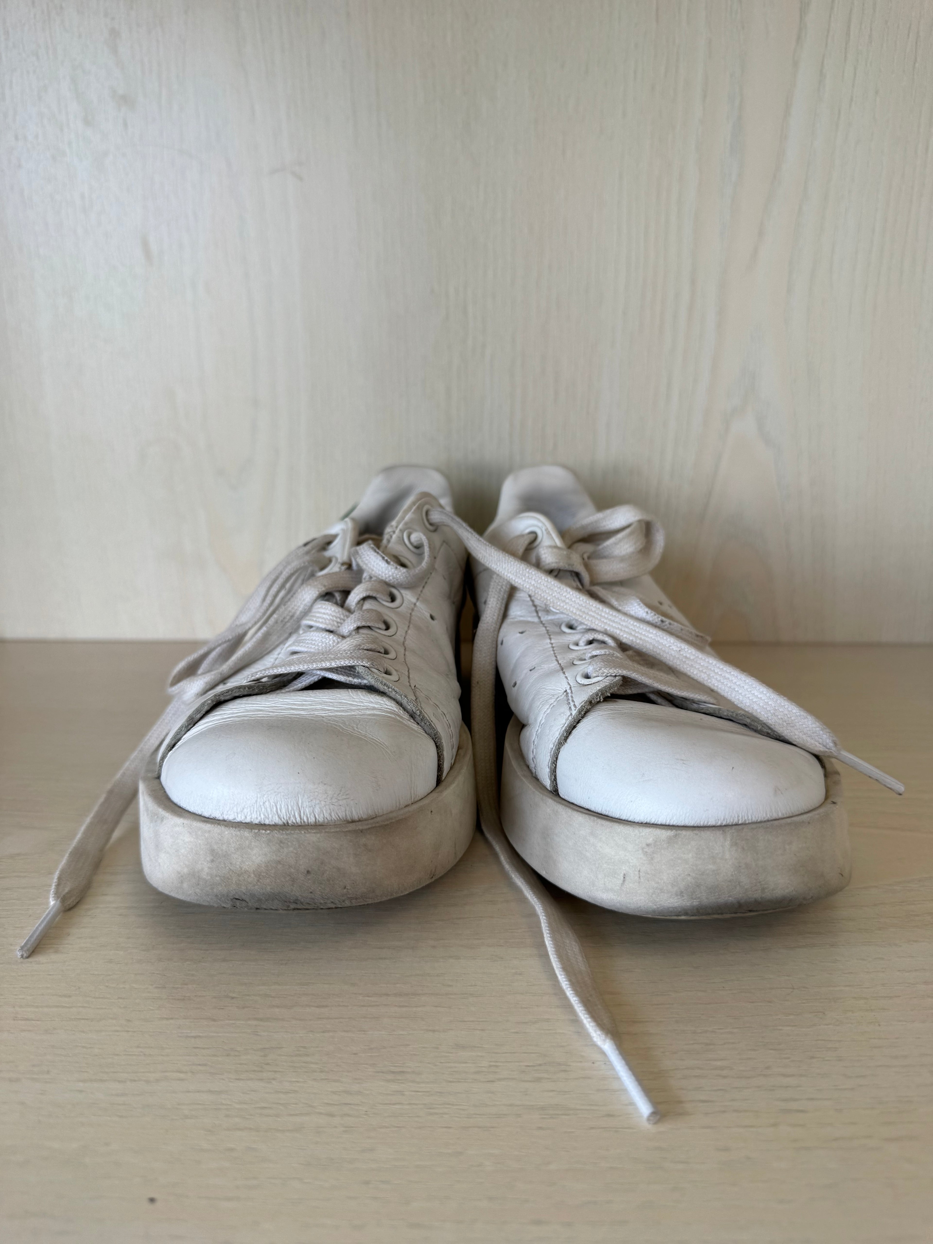 adidas Stan Smith White/Green – EU 38 / UK 5 – Classic Leather Sneakers Used