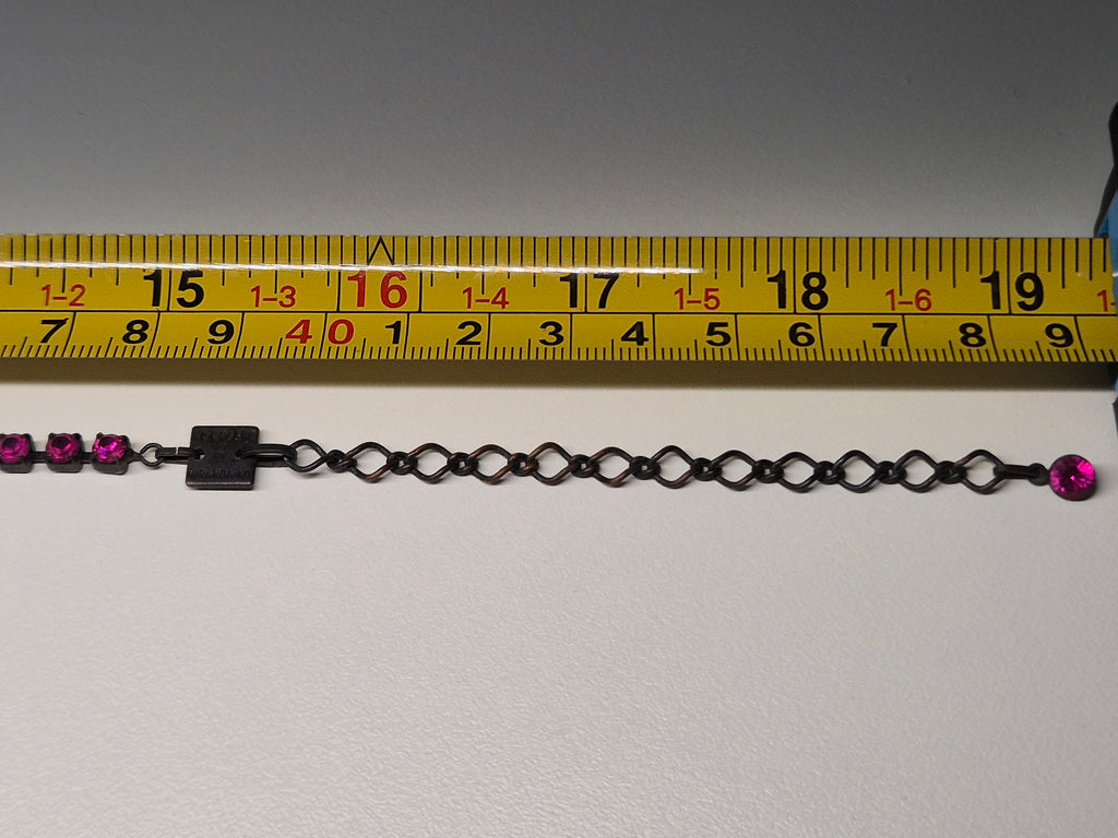 Konplott Halskette, lila Swarovski Kristalle, verstellbar, Vintage-Look, sehr gut