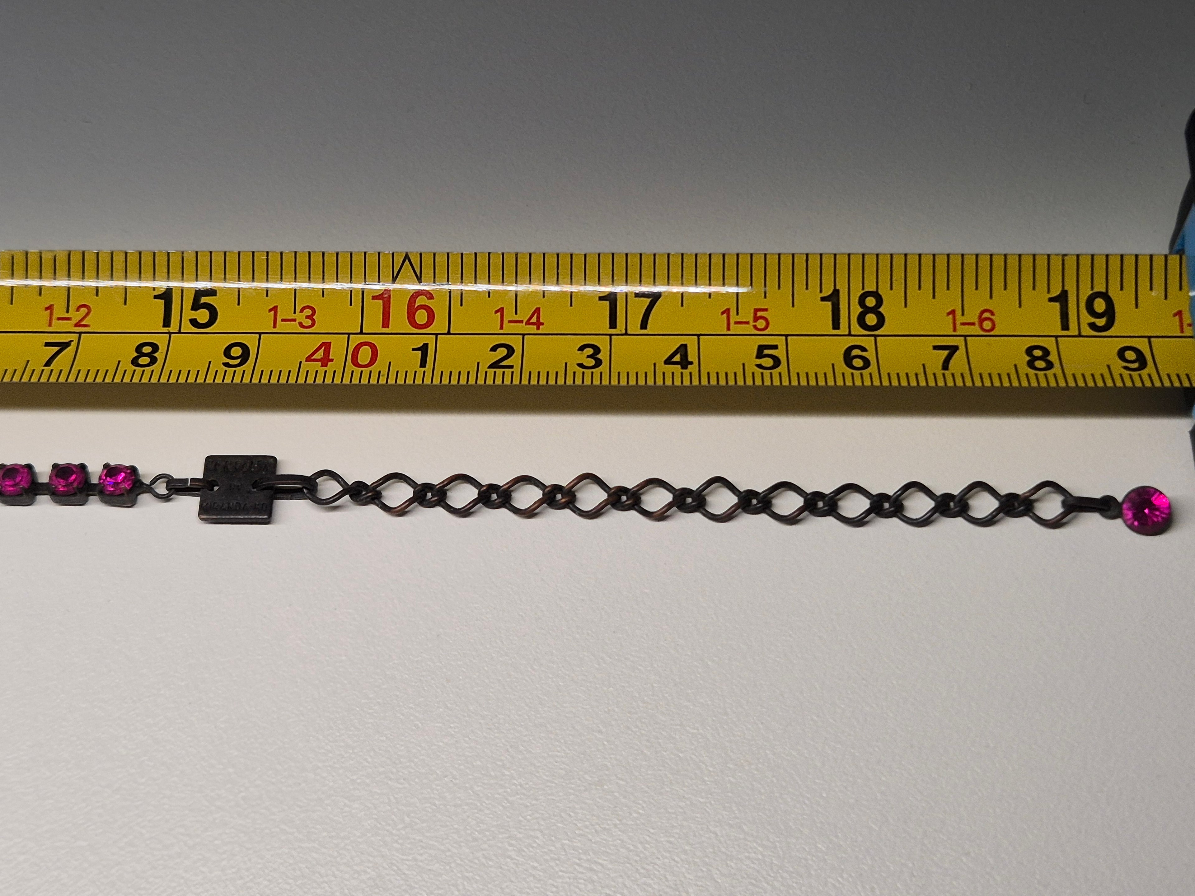 Konplott Halskette, lila Swarovski Kristalle, verstellbar, Vintage-Look, sehr gut
