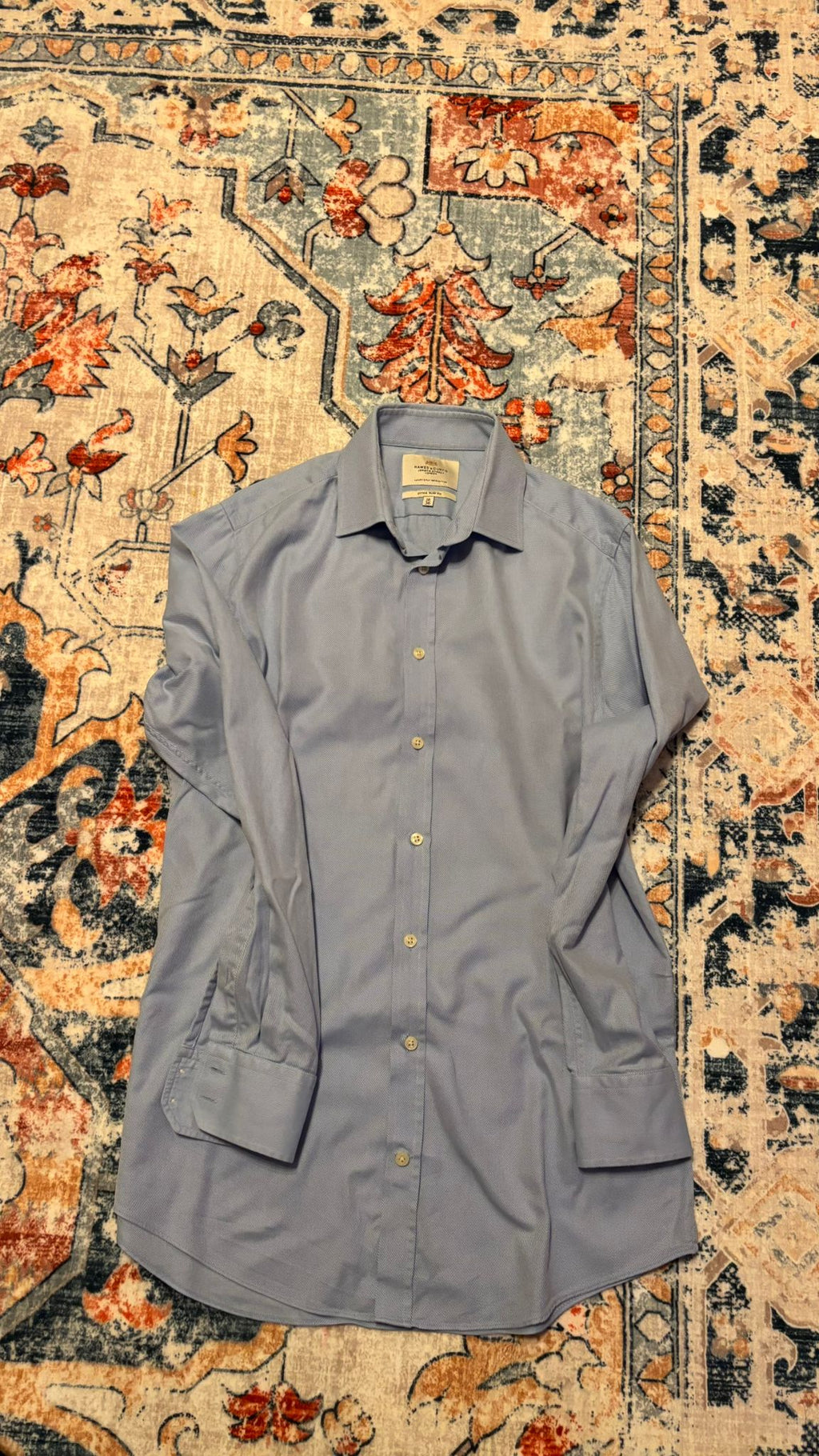 Hawes & Curtis Extra Slim Fit Shirt, 16/41, Light Blue, 100% Cotton, Very Good
