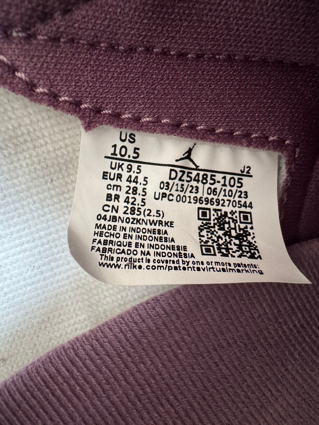 Nike Air Jordan 1 High OG Sky J Mauve – EU 44.5 – Neu mit Box