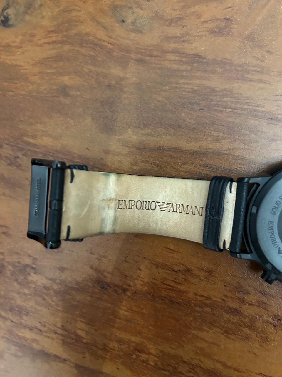 Emporio Armani Chronograph AR2461 – Schwarz | Lederarmband | Guter Zustand