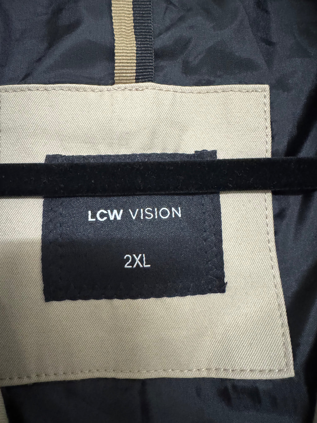 LCW Vision Men’s Car Coat 2XL Beige, Good Condition, Long Length