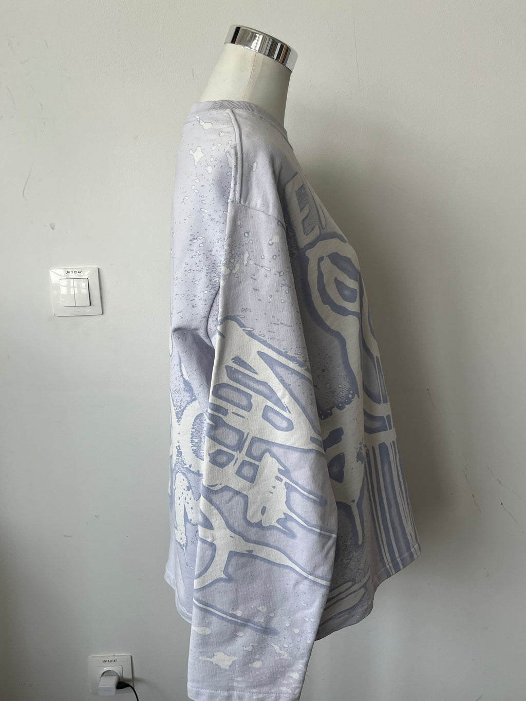 Acne Studios Beat Cat Sweatshirt XS Hellgrau Sehr Gut Oversize