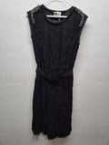 Lanvin Tunika Minikleid Schwarz XS Verziert Guter Zustand