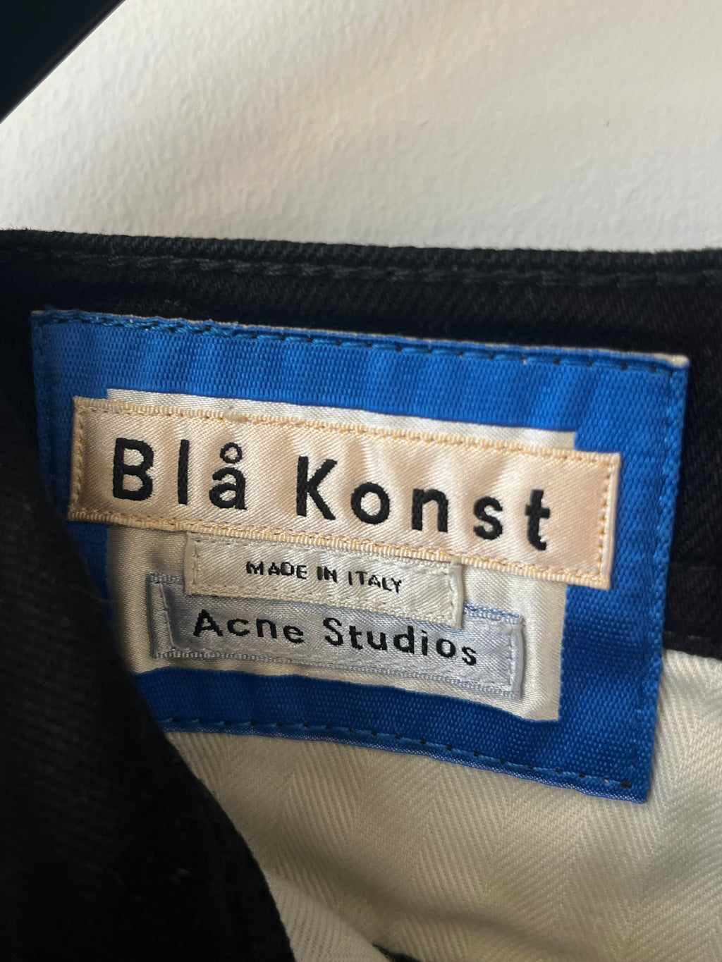 Acne Studios Blå Konst River Stay Black Jeans W29 L32 Schwarz, guter Zustand