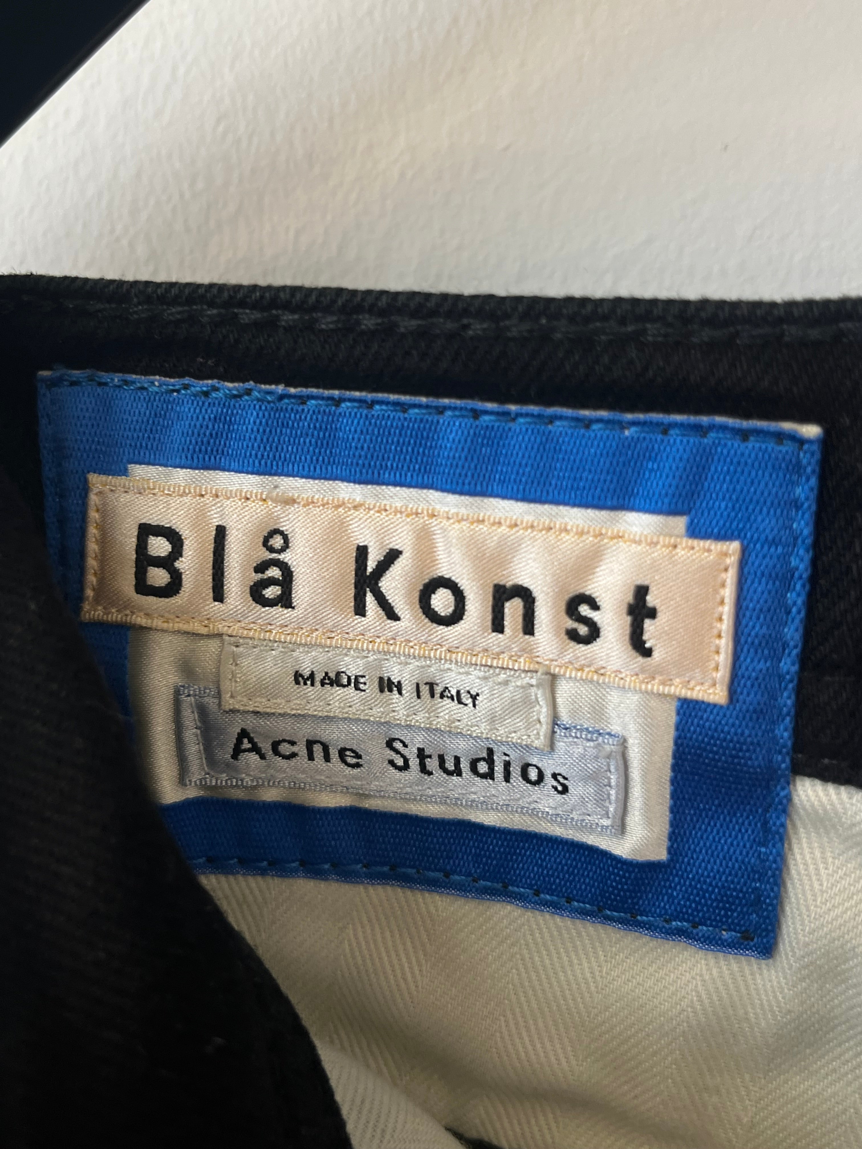 Acne Studios Blå Konst River Stay Black Jeans W29 L32 Schwarz, guter Zustand