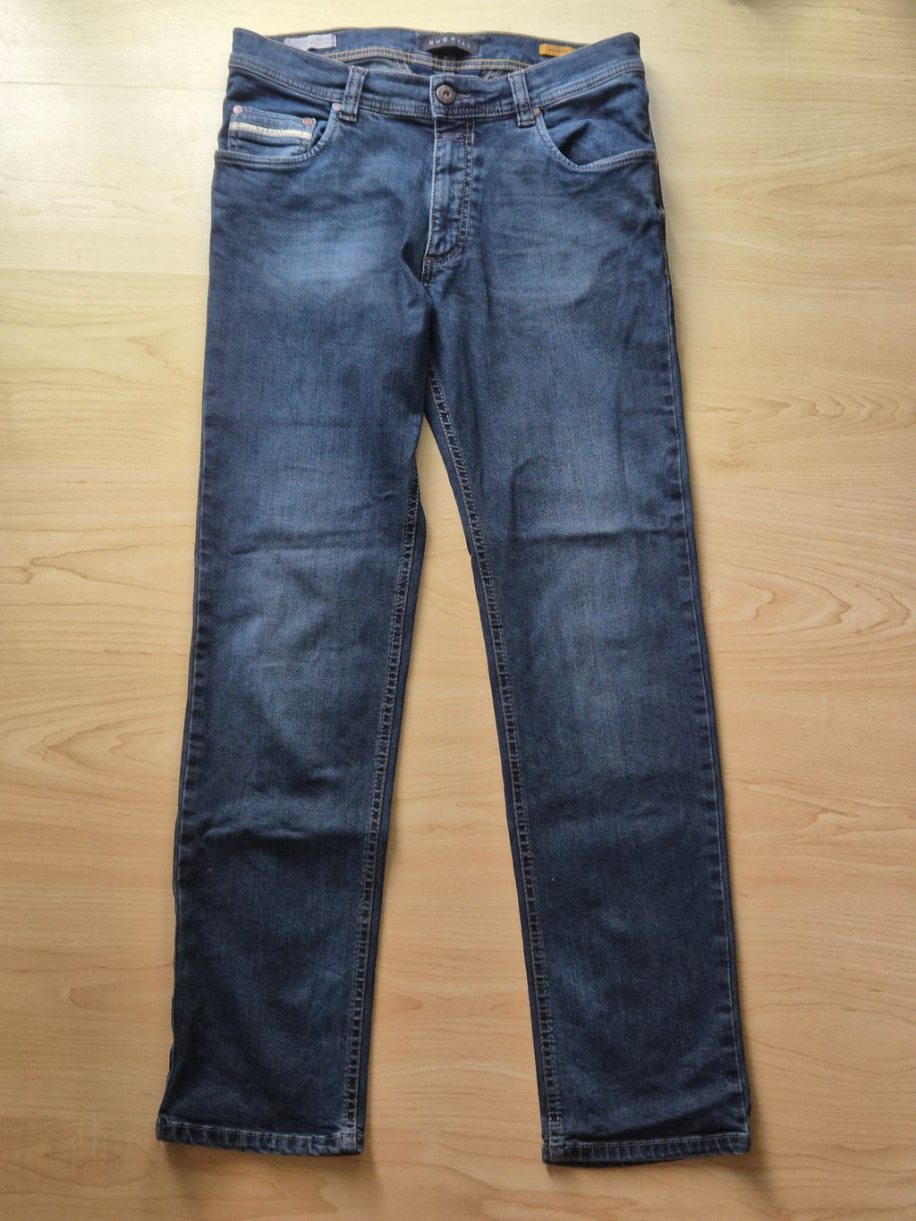 bugatti Modern Fit Herren Jeans – Baumwollmix, Dunkelblau, Gr. 46, Sehr Gut