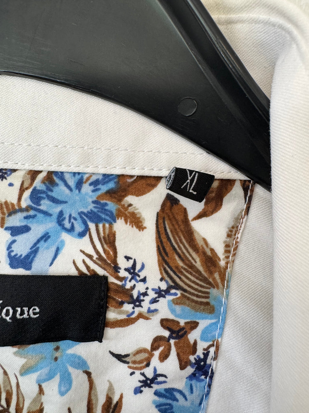 Matinique Easy-Care Hemd – Weiß, XL, Florale Details, Guter Zustand