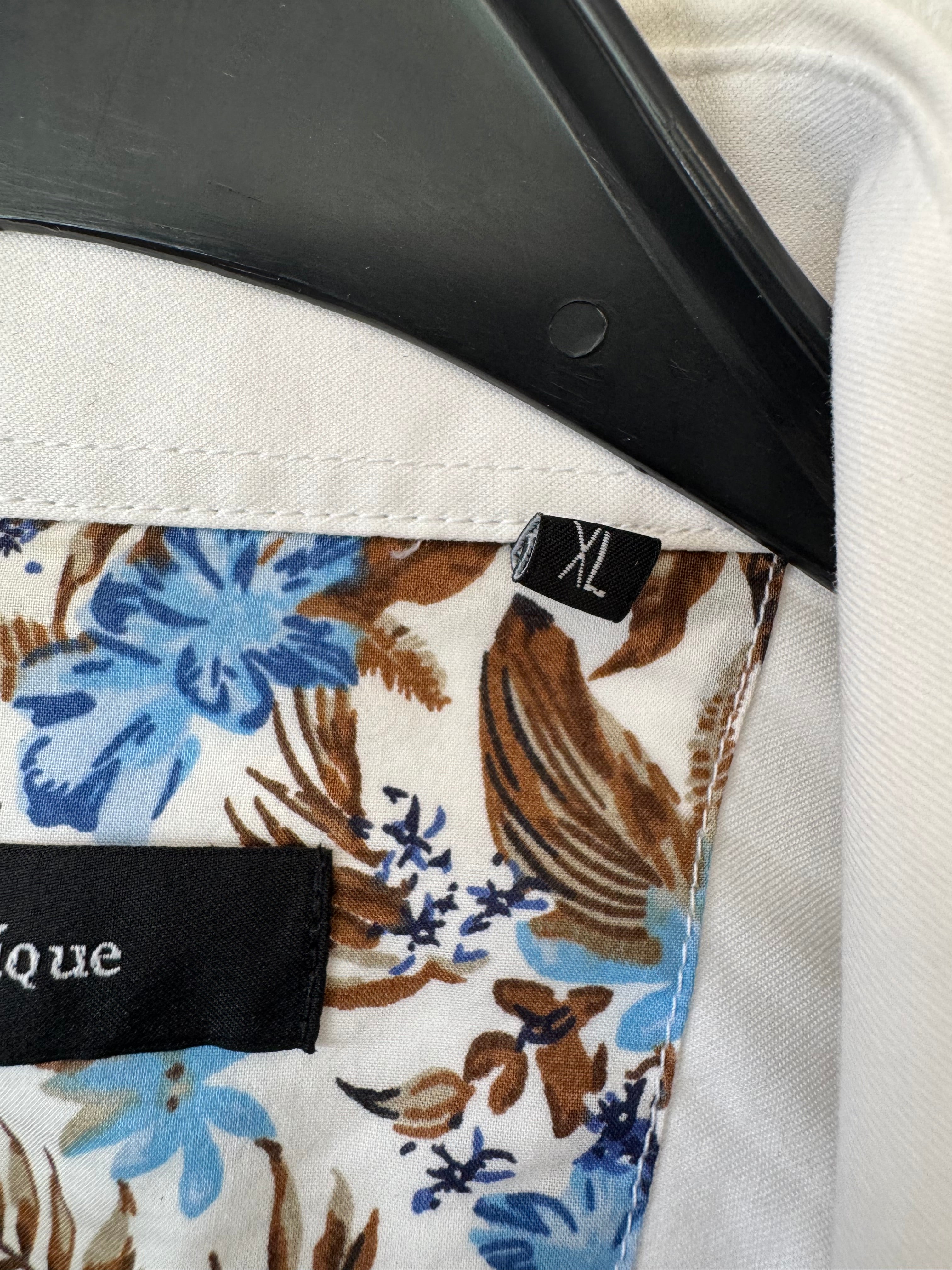 Matinique Easy-Care Hemd – Weiß, XL, Florale Details, Guter Zustand