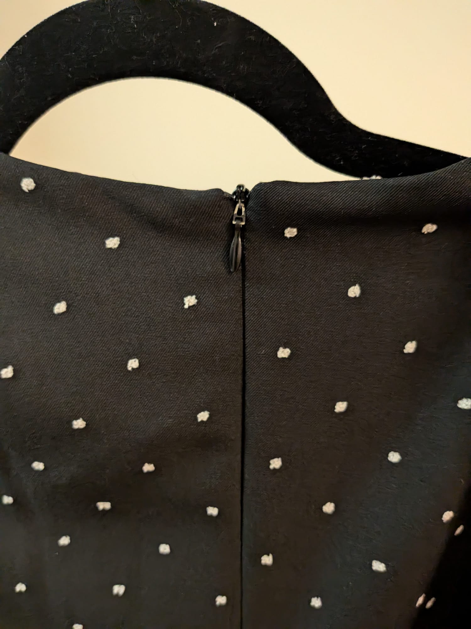 Rumelia Black Polka Dot Midi Dress, Size 38, Very Good Condition