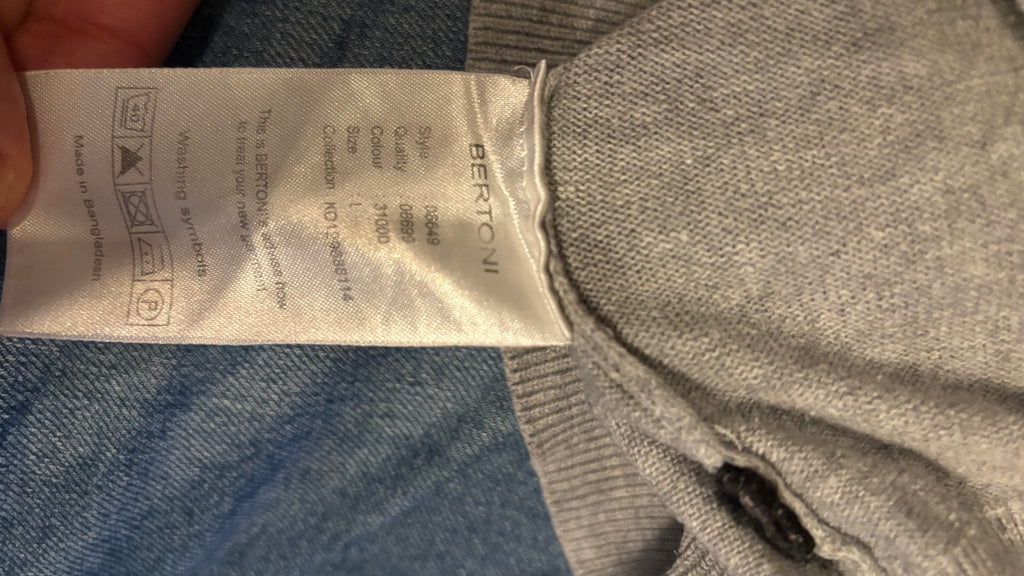 Bertoni Rollkragenpullover Grau Größe L – Sehr guter Zustand