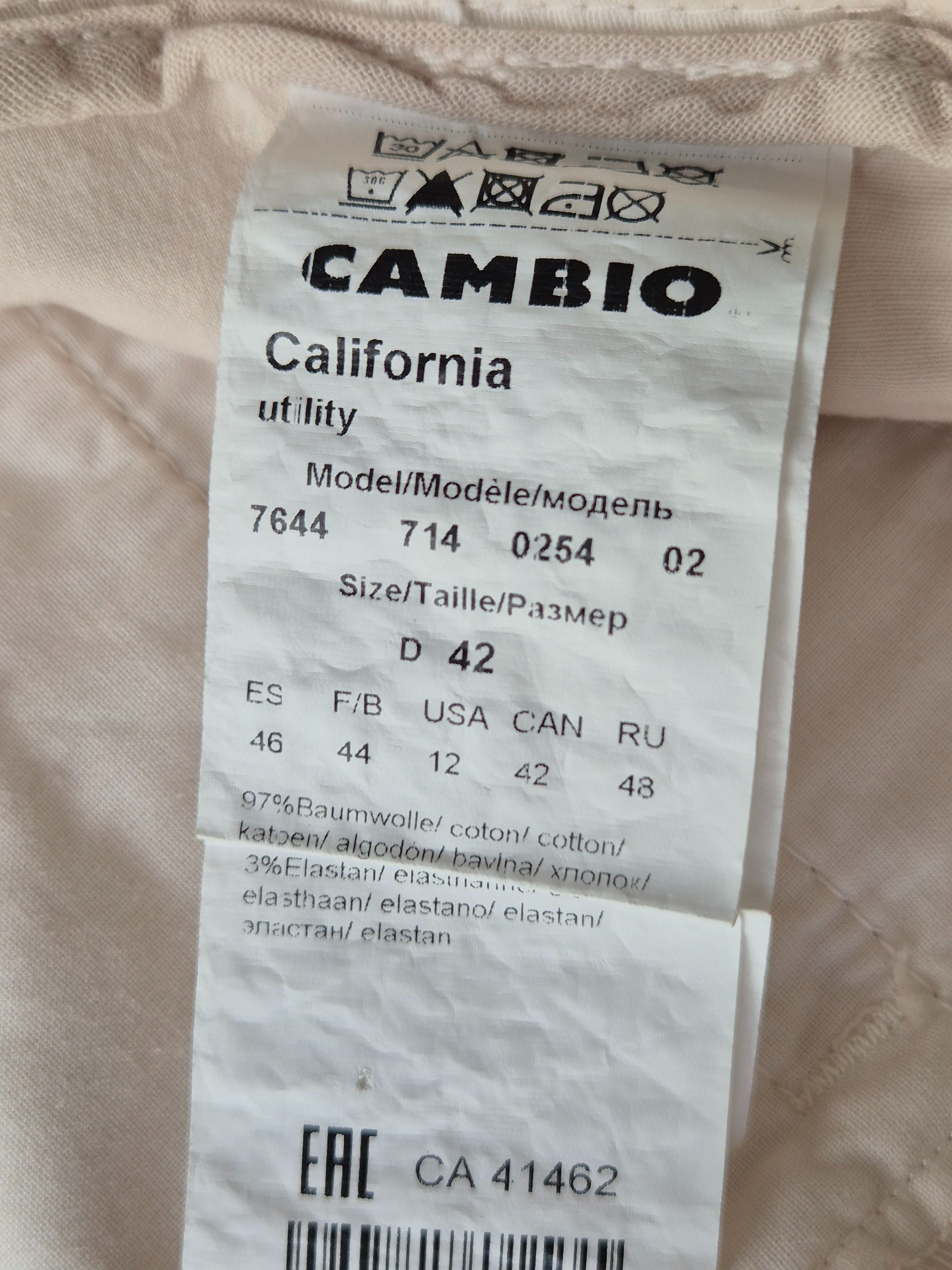 Cambio “California Utility” Women’s Trousers D 42 Beige – Good Condition