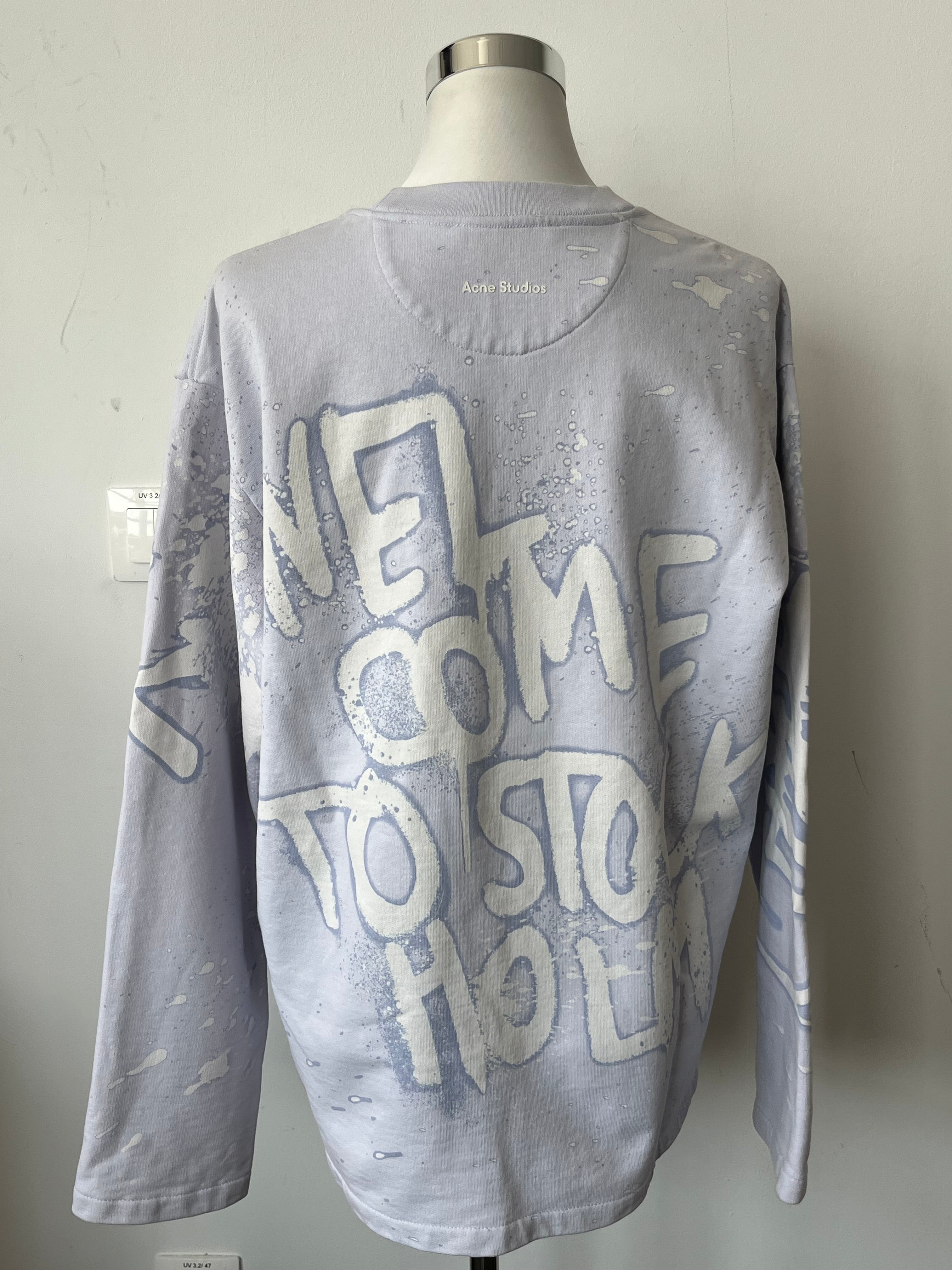 Acne Studios Beat Cat Sweatshirt XS Hellgrau Sehr Gut Oversize