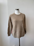 Jumper 1234 Kaschmirpullover M – Beige mit Neonpink-Akzenten, guter Zustand