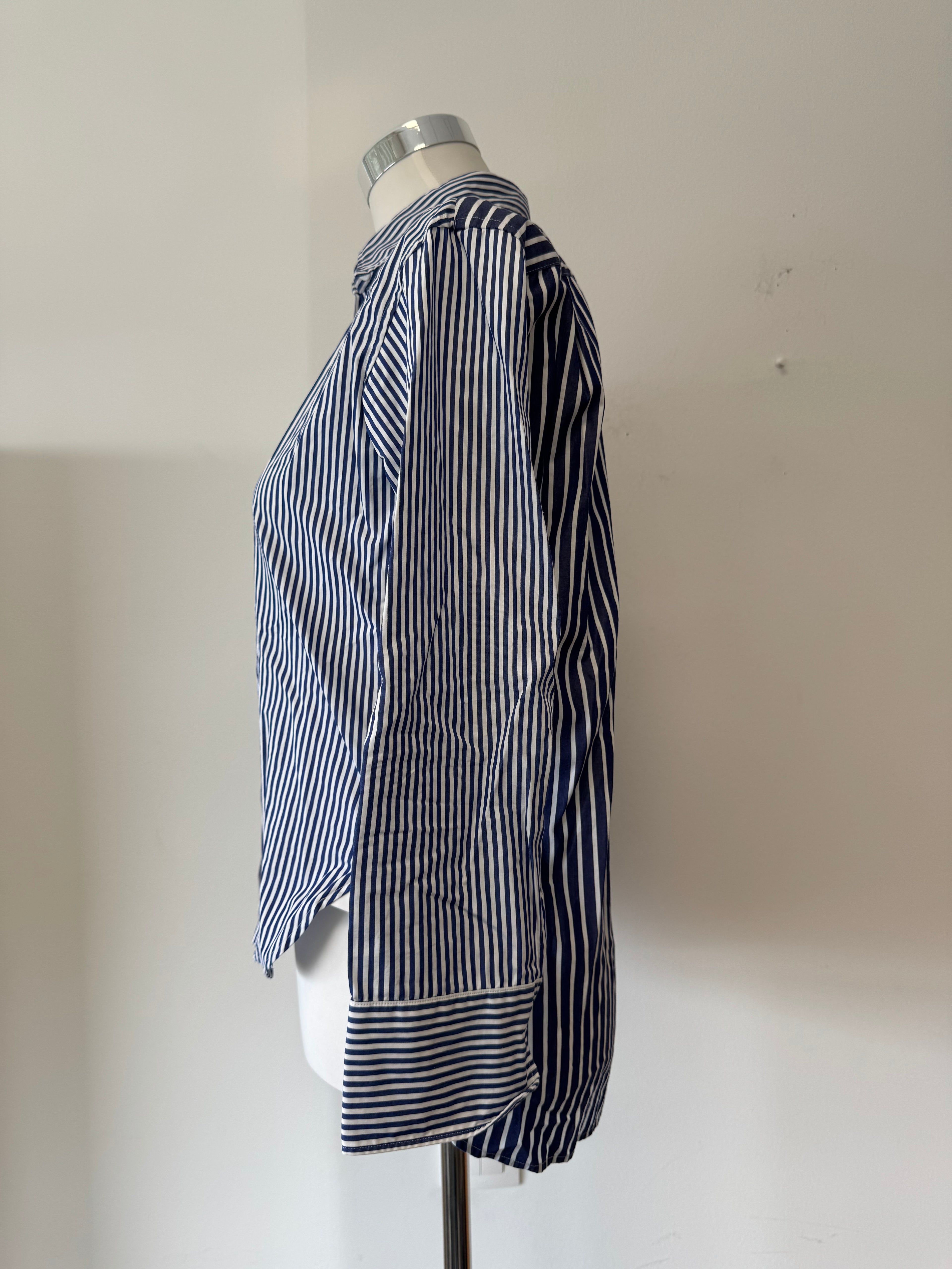 UNIQLO +J Supima Cotton Striped Shirt XS Navy White Very Good
