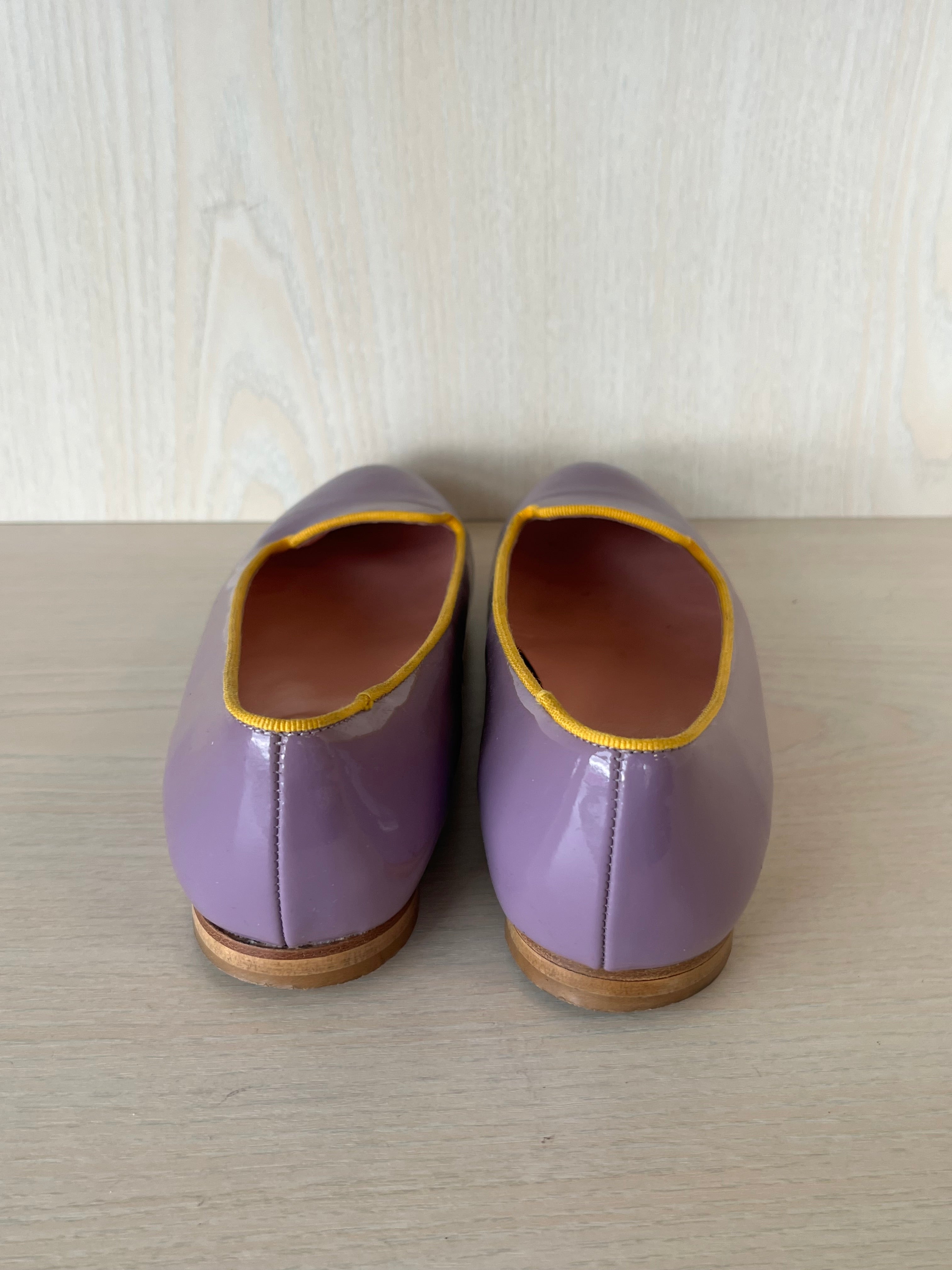 Studio Pollini Lackleder Loafer – Flieder & Gelb – EU 37 – Sehr guter Zustand