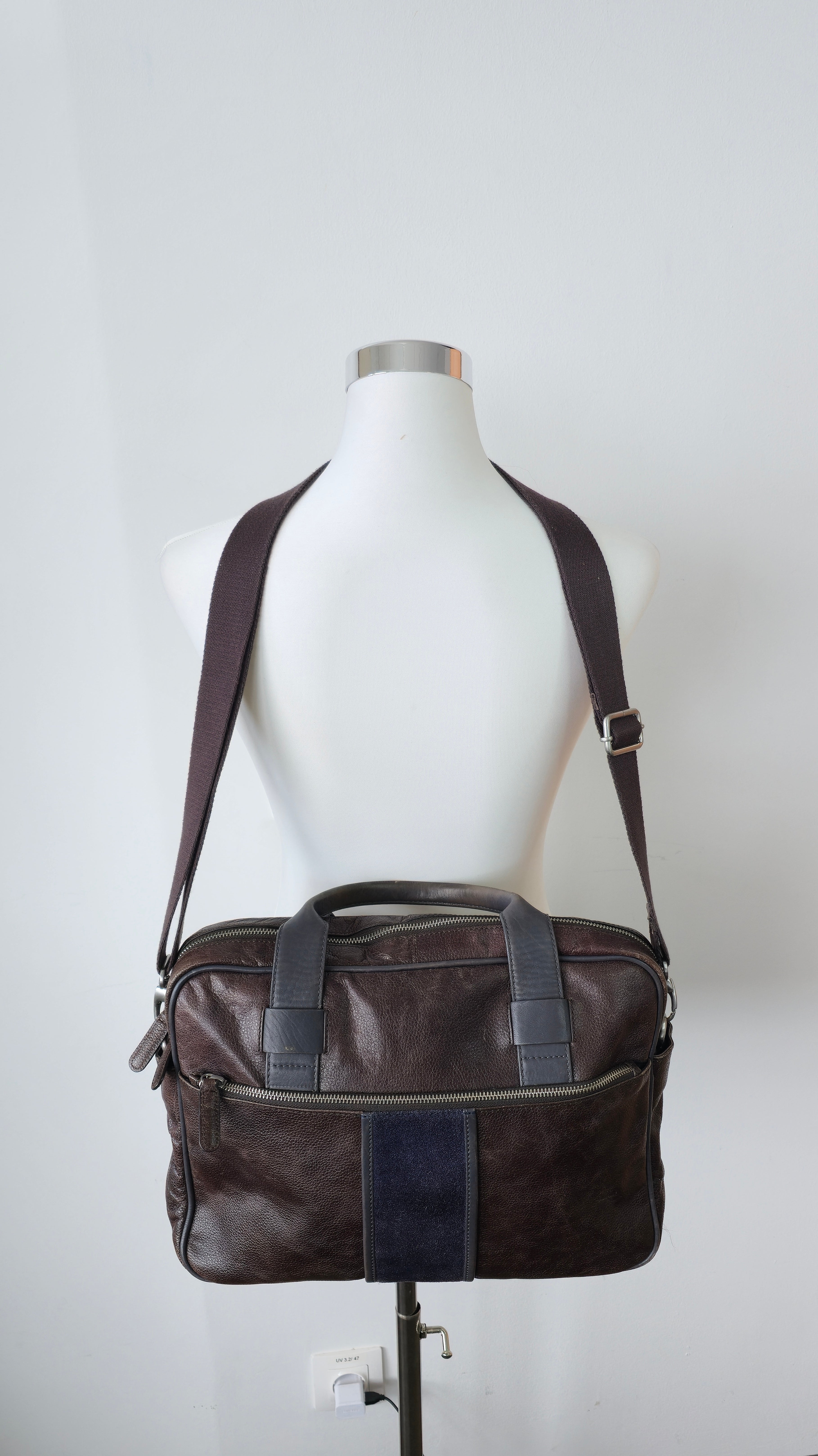 Rover & Lakes Leder Aktentasche – Dunkelbraun, Sehr Guter Zustand, 40x30x9cm