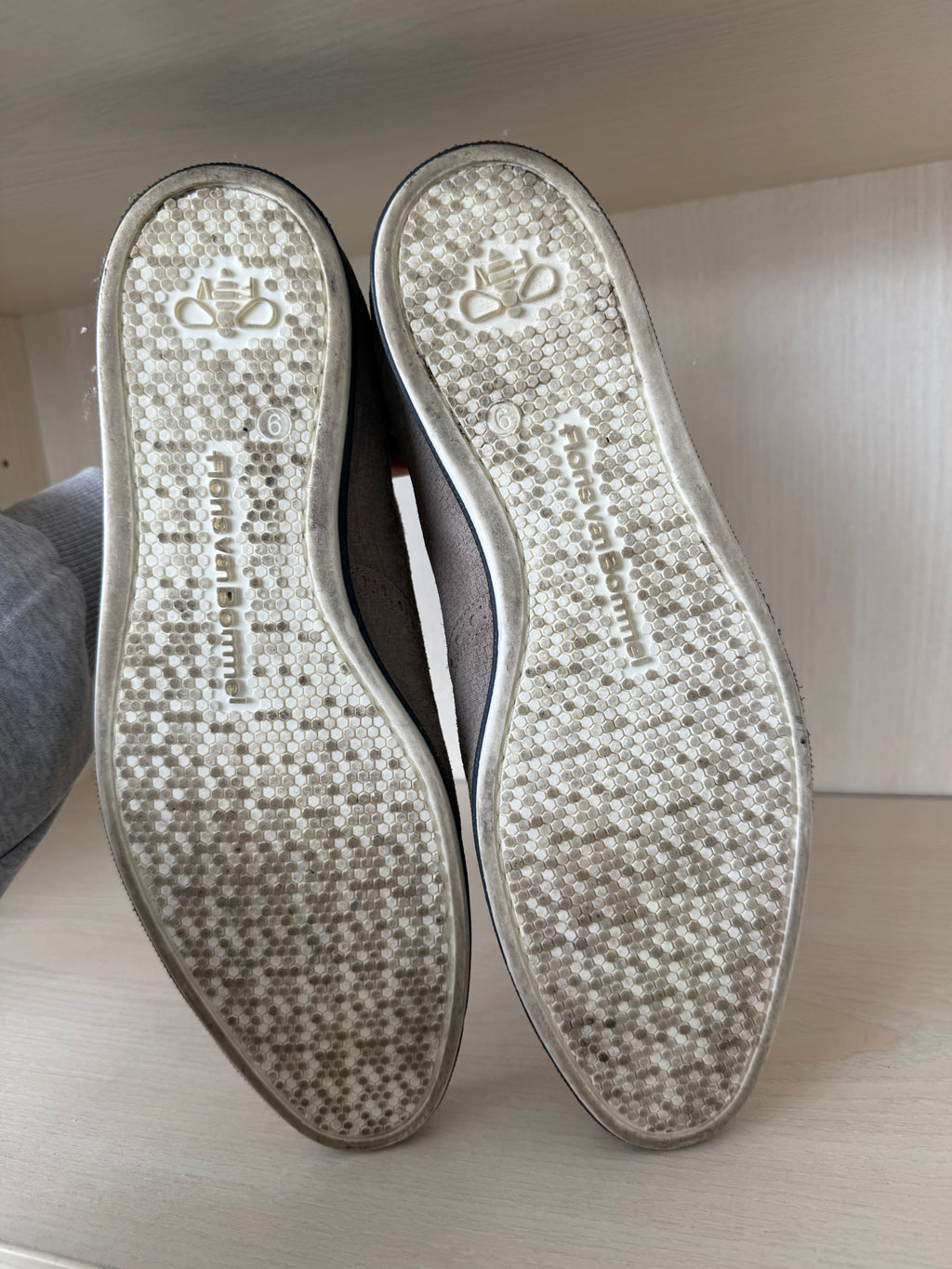 Floris van Bommel Oxford, Grau, Stitchlite, Gr. 43 1/3, Sehr guter Zustand