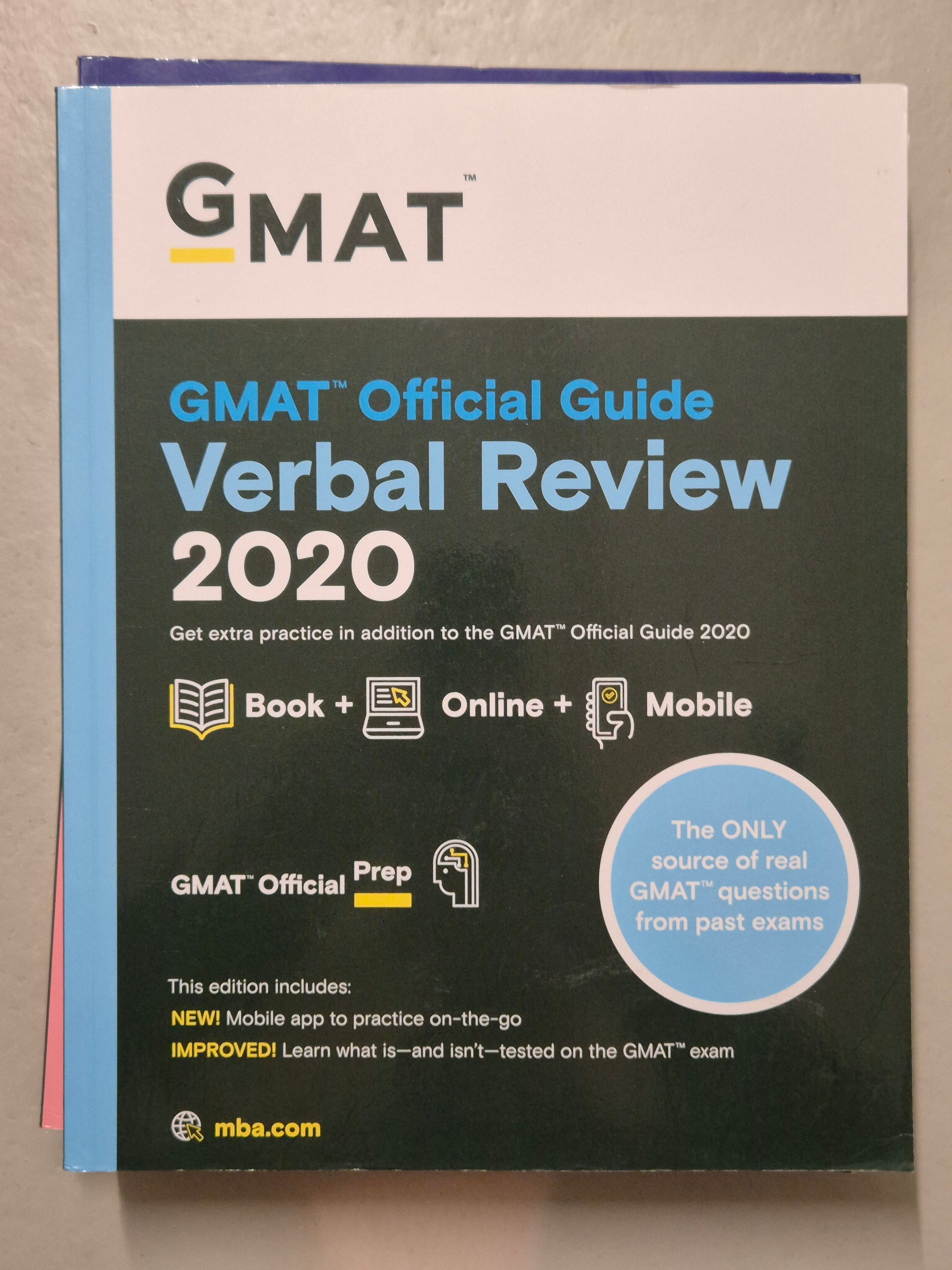 GMAT Official Guide Verbal Review | Wiley GMAC | Like New | Online Code Included