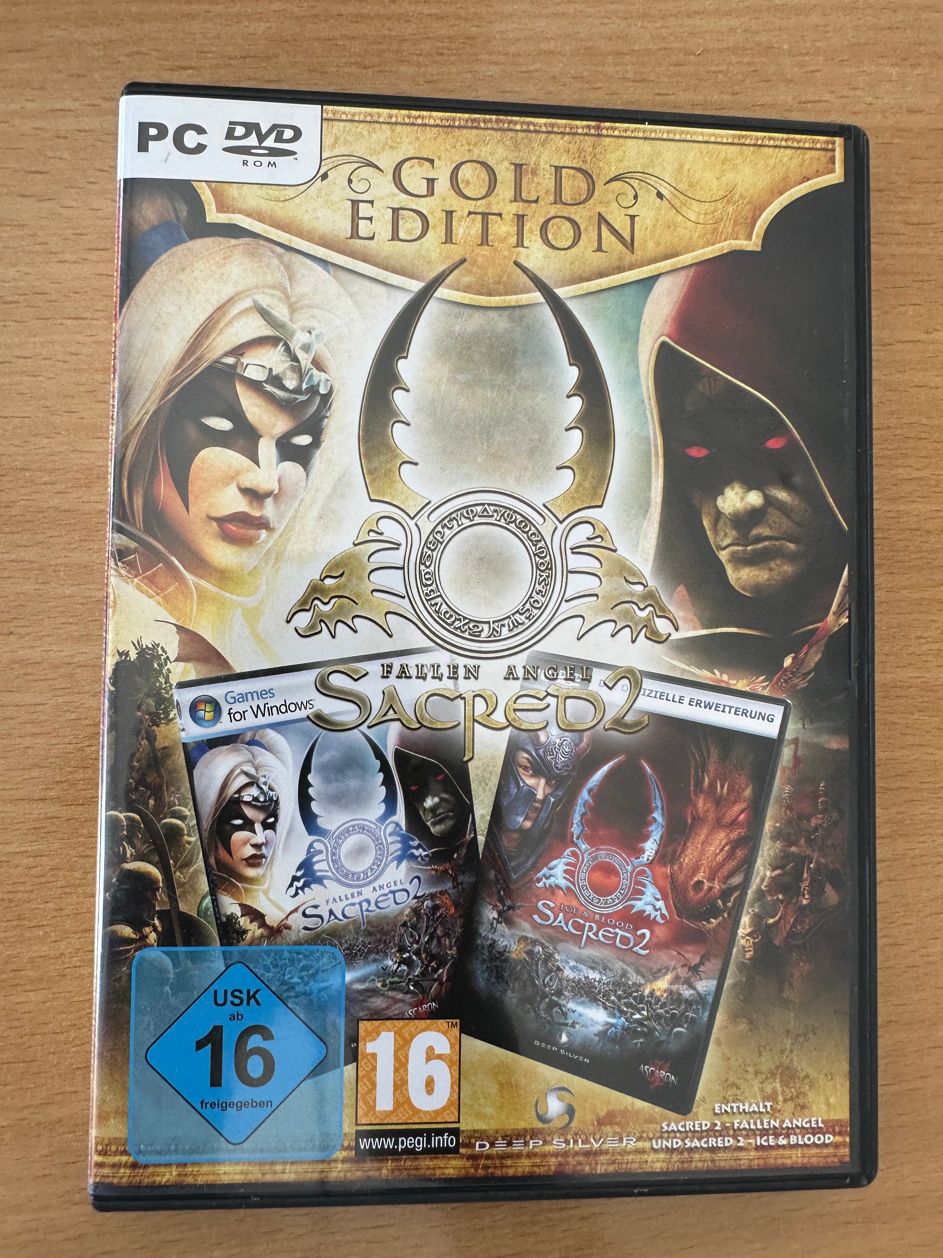 Sacred 2 Gold Edition PC DVD (Fallen Angel + Ice & Blood) komplett – gut