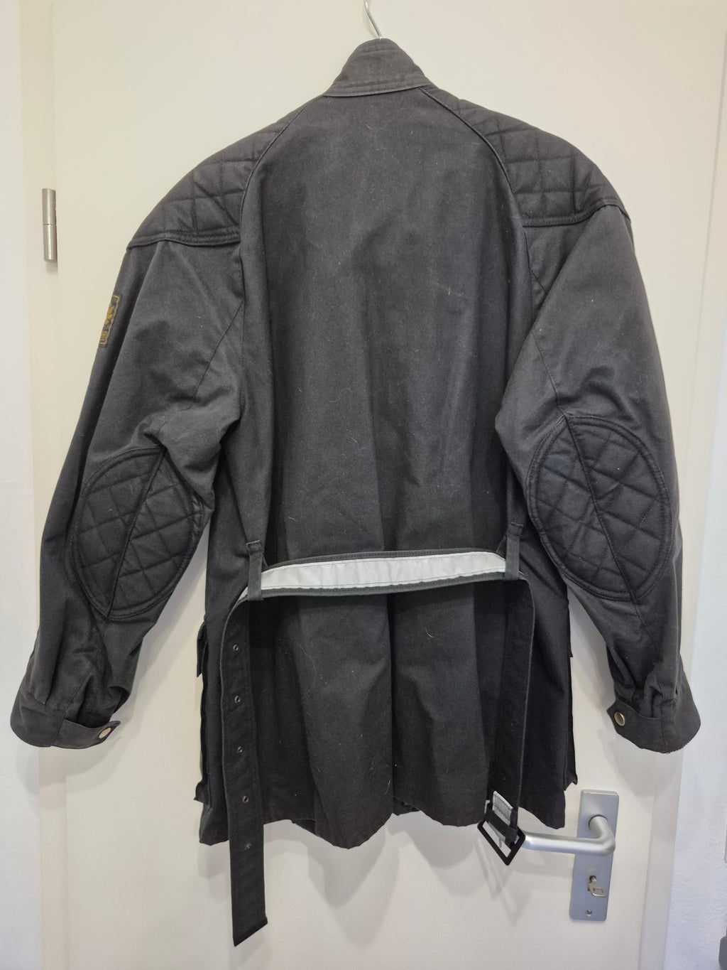 Belstaff Roadmaster Motorradjacke – Wachsbaumwolle, Schwarz, EU 44/46, gebraucht