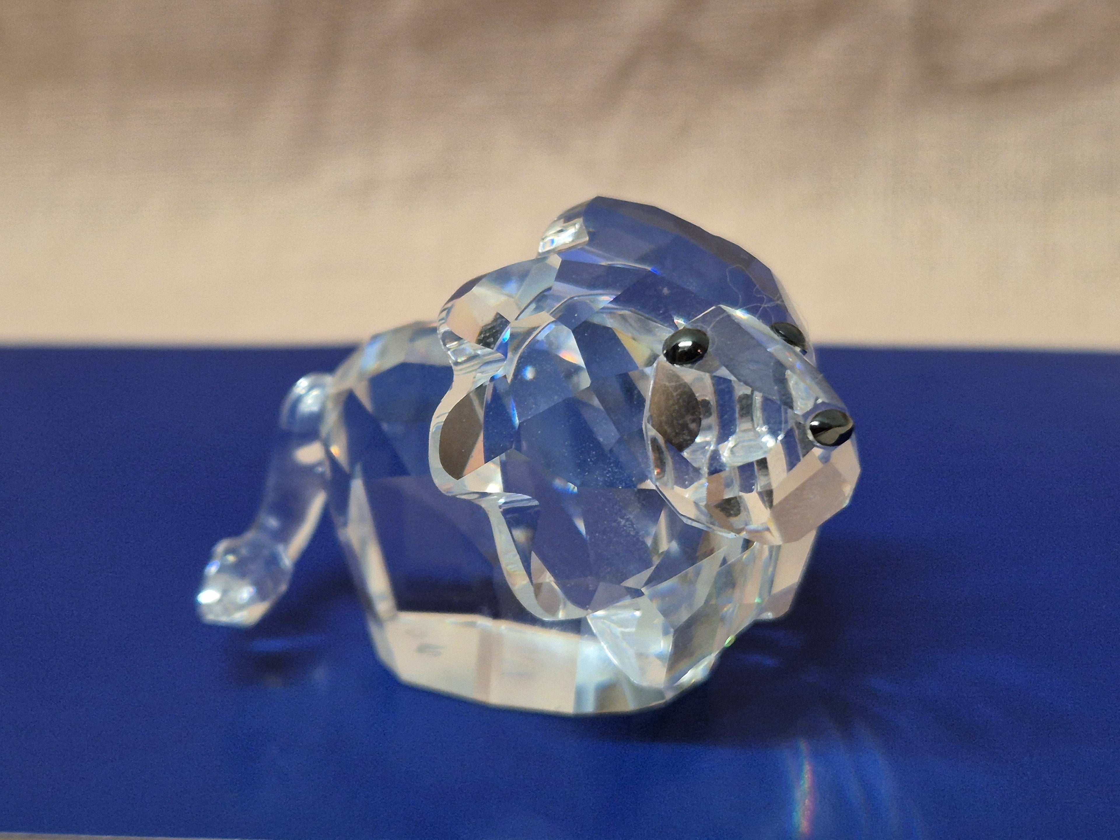 Swarovski Kristall Löwenjunges (Silberkristall, Lovlots, sehr guter Zustand)