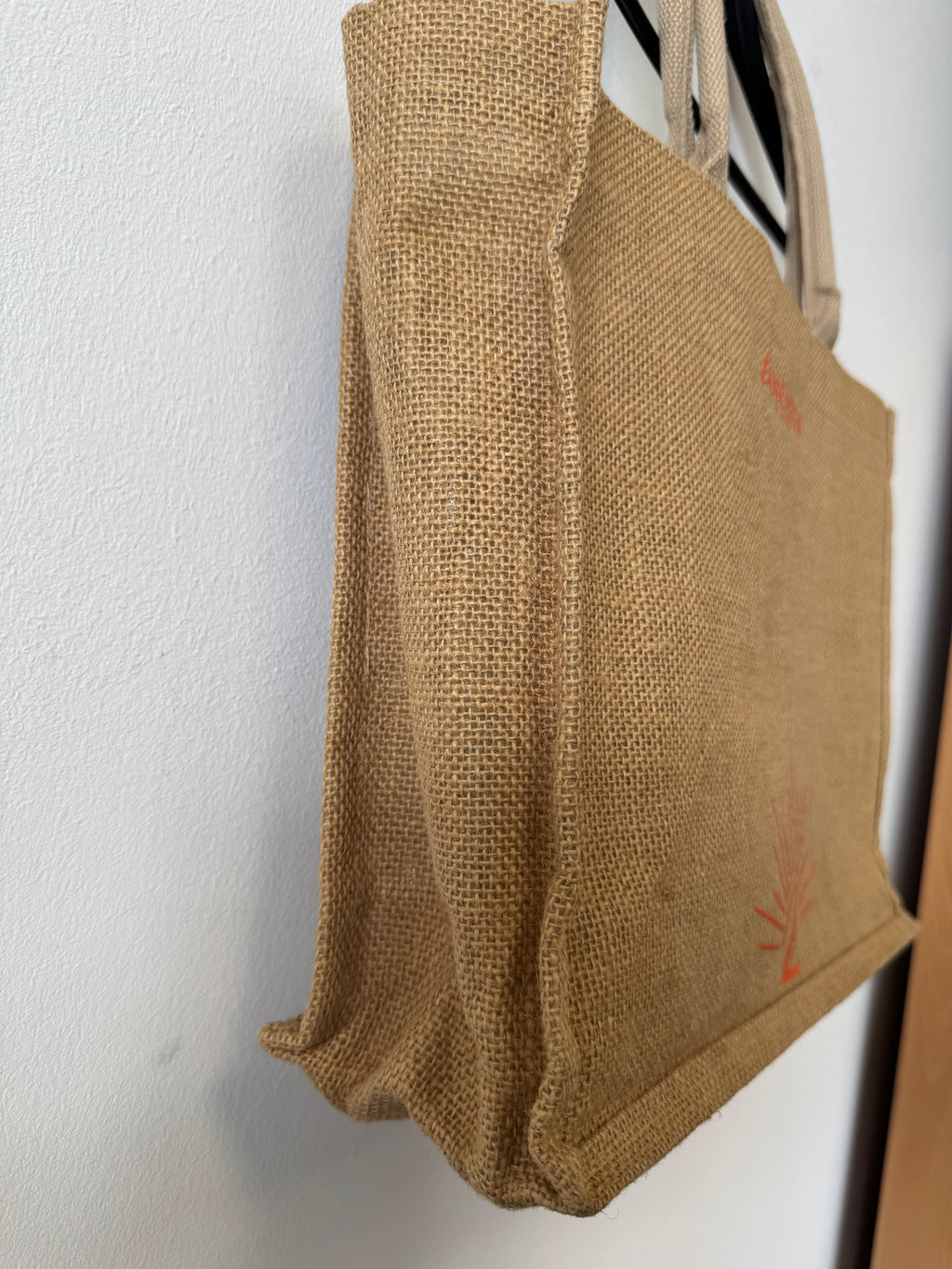 Lancaster Paris Large Burlap Tote – Eco Shopper, Good Condition