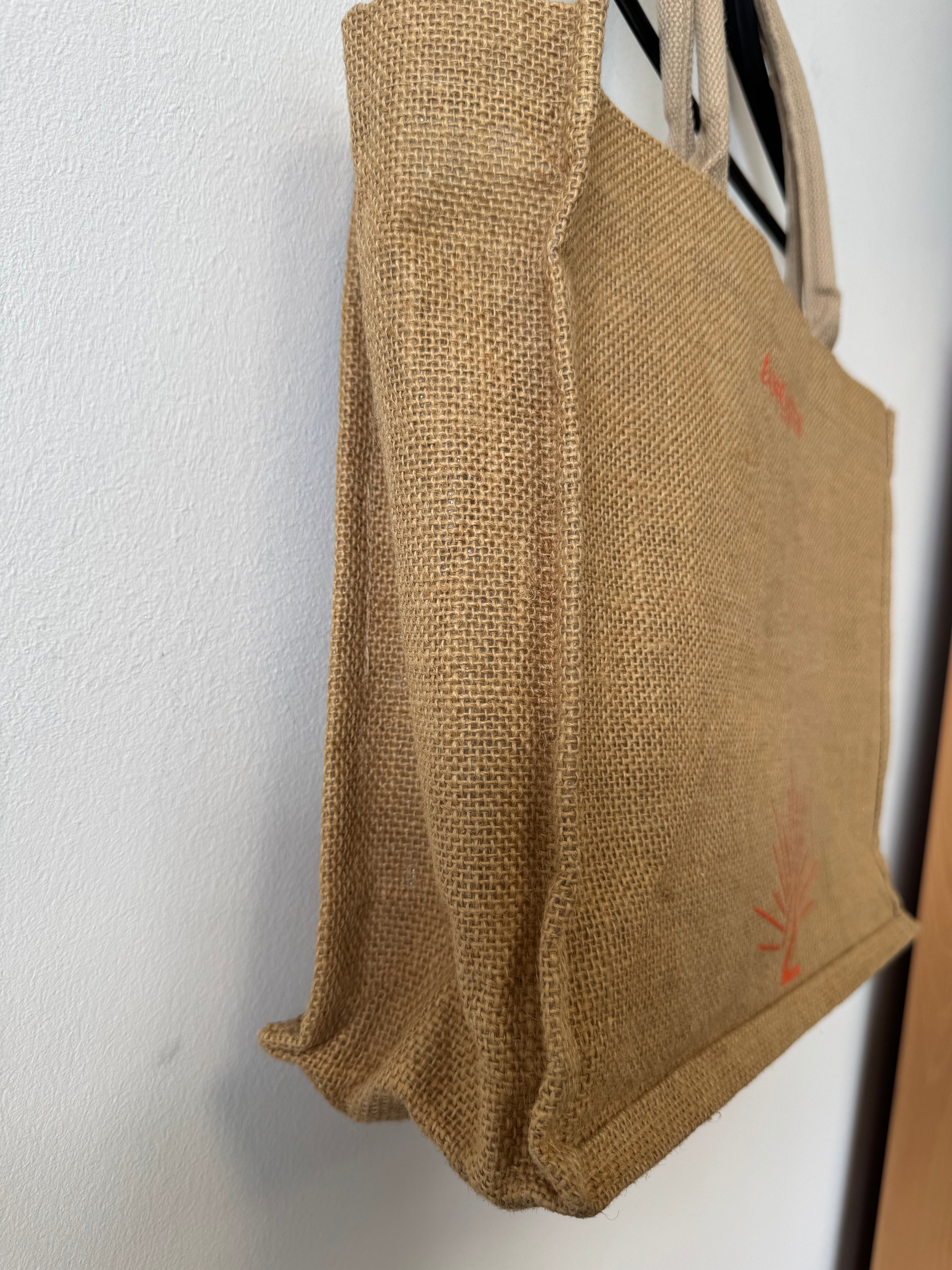 Lancaster Paris Large Burlap Tote – Eco Shopper, Good Condition