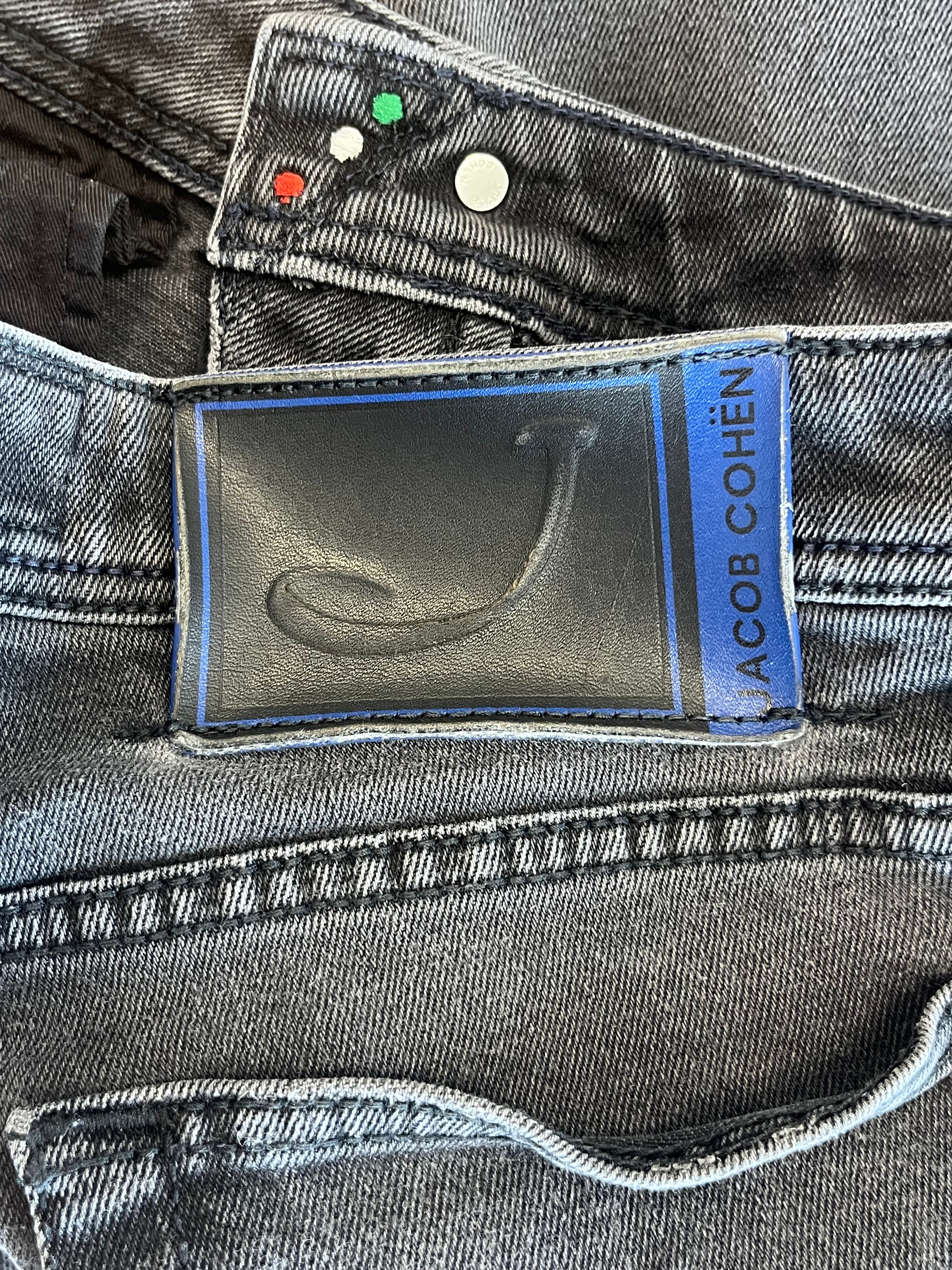 Jacob Cohen Herren Jeans Grau Distressed – Sehr Gut – Made in Italy