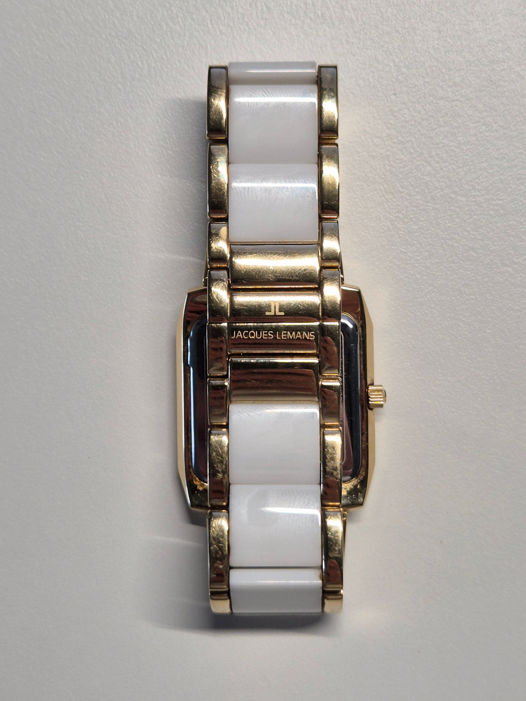 Jacques Lemans Dublin Ceramic 34mm Weiß/Gold – Guter Zustand