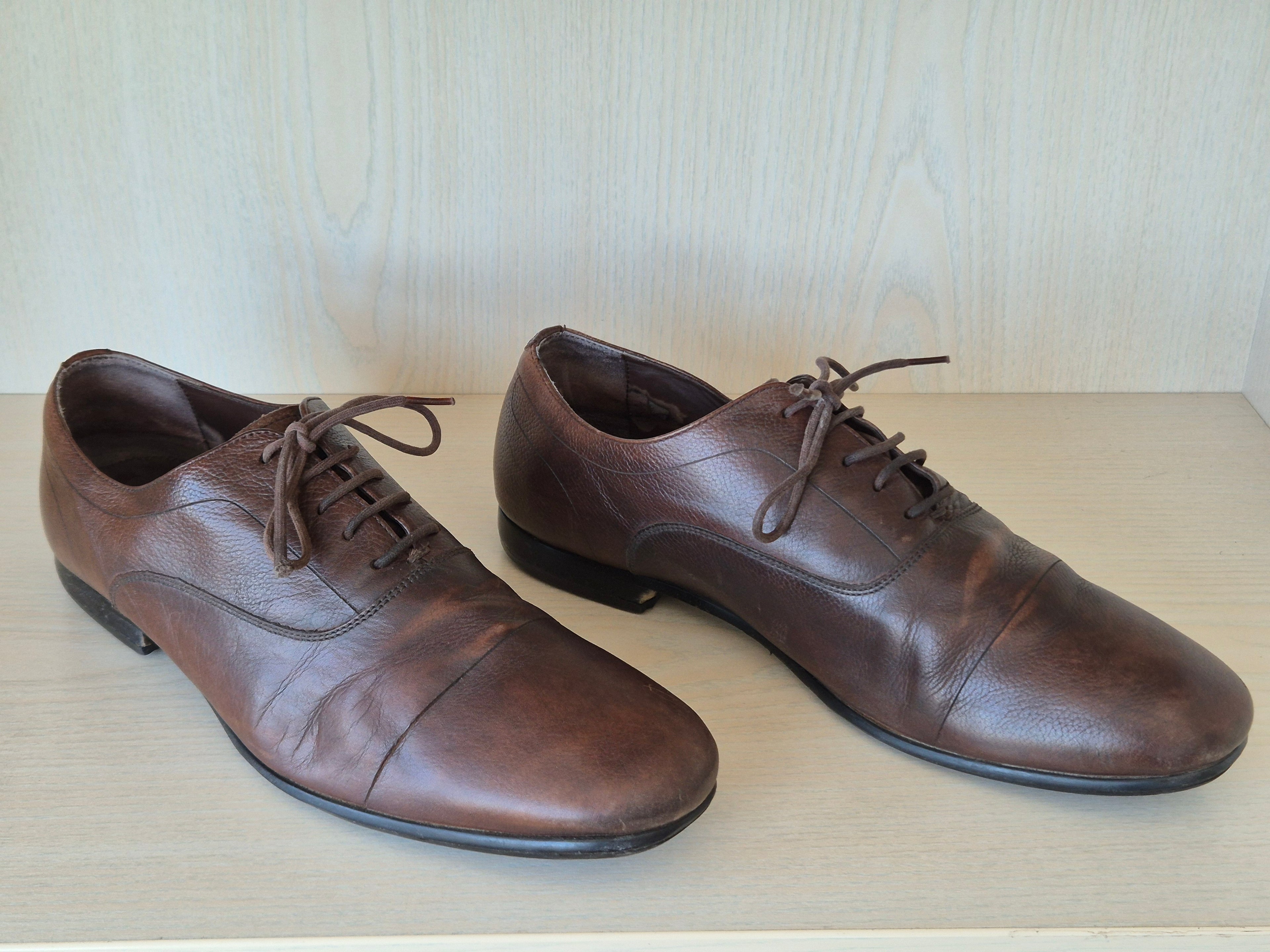 Zara Man Derby braun Leder EU 44 UK 10 – klassisch smart gebraucht