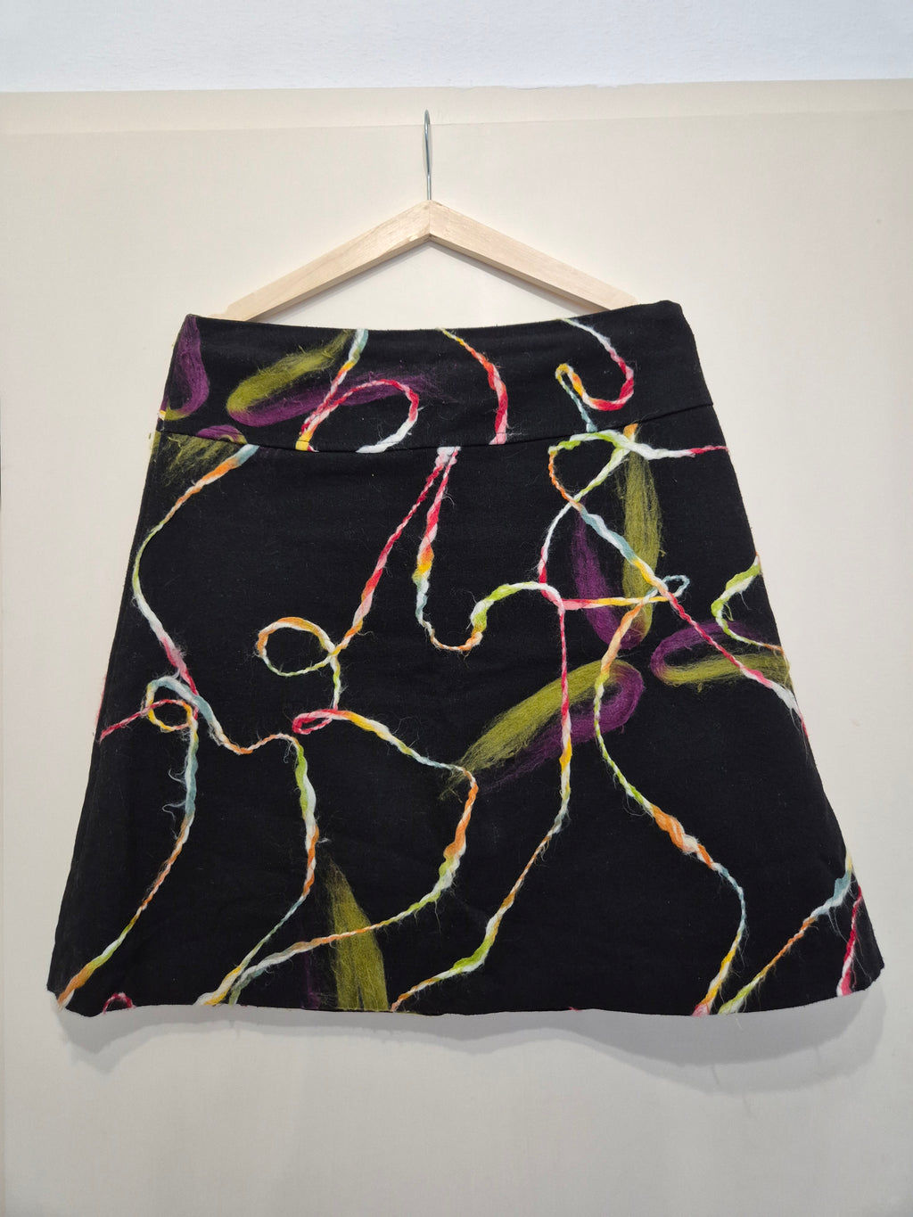 Desigual Minirock – Wollmischung, Multicolor, Größe M, Guter Zustand