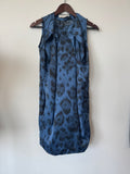 Stella McCartney Kleid 100% Seide, Gr. 36, Blau-Schwarz, Sehr guter Zustand
