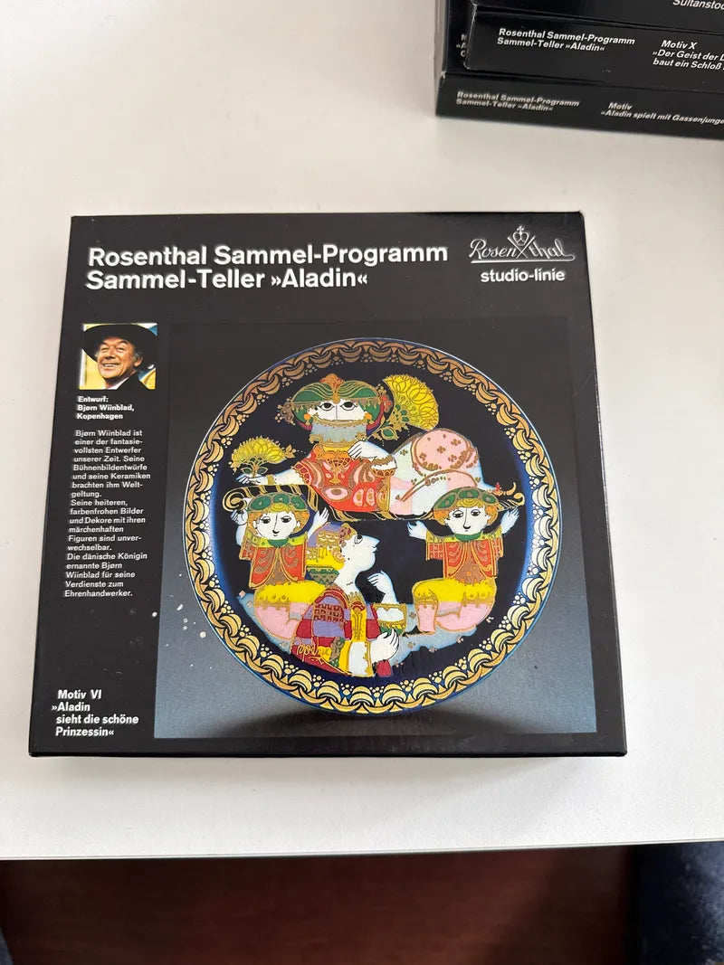 Rosenthal Sammlerplatte Aladdin Motiv VI Björn Wiinblad, sehr guter Zustand
