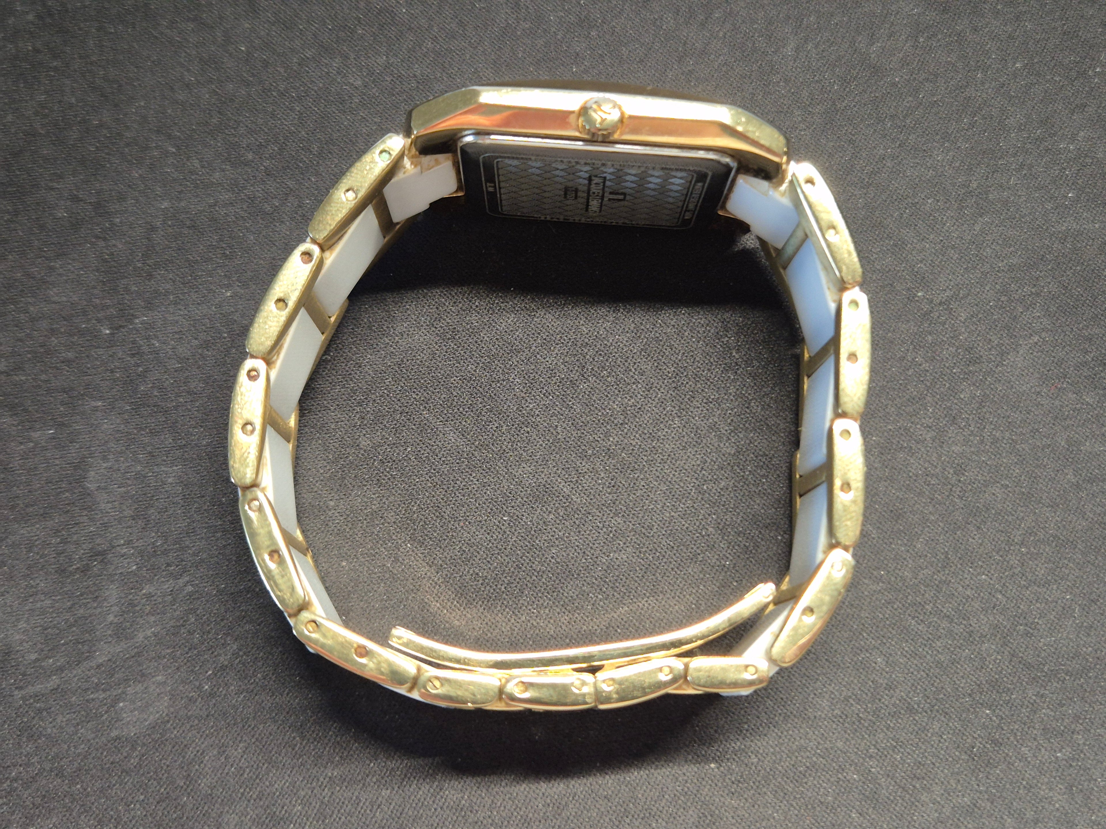 Jacques Lemans Dublin Ceramic 34mm Weiß/Gold – Guter Zustand