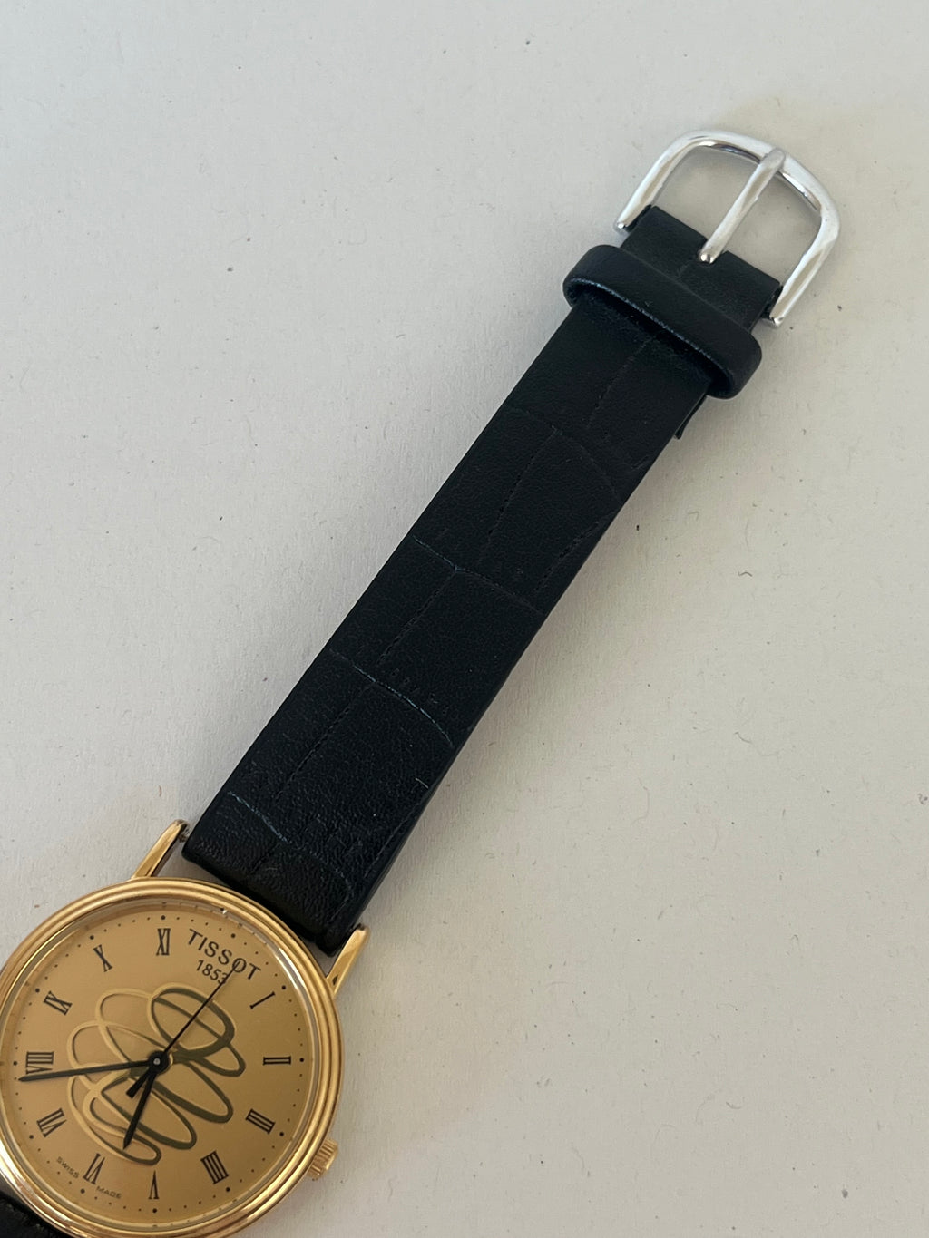 Vintage Tissot Pegasus Quartz 34mm Gold Tone Swiss Dress Watch, Needs Battery
