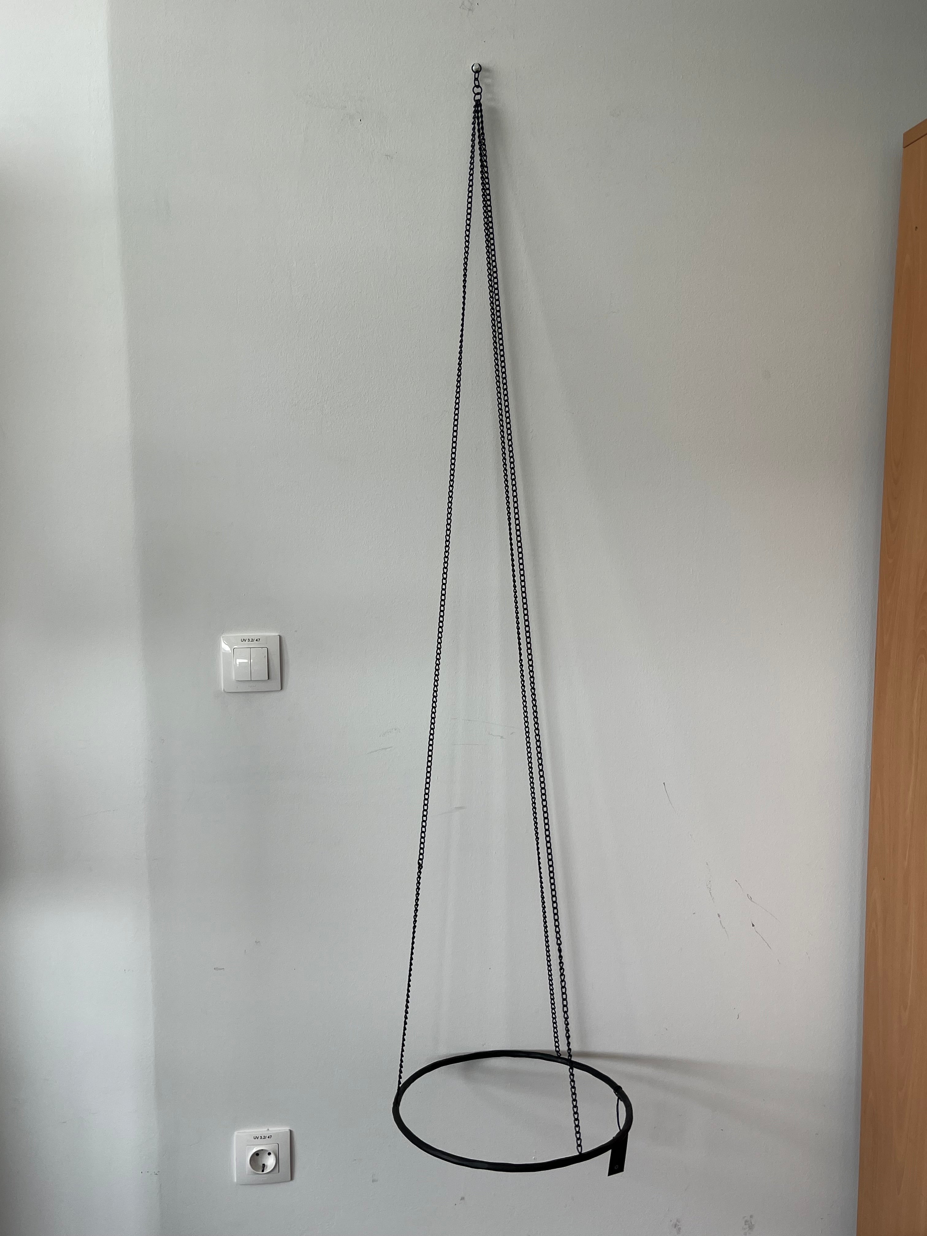 House Doctor Deco Ring Nicky Black Metal Hanging Ring Ø35cm Like New