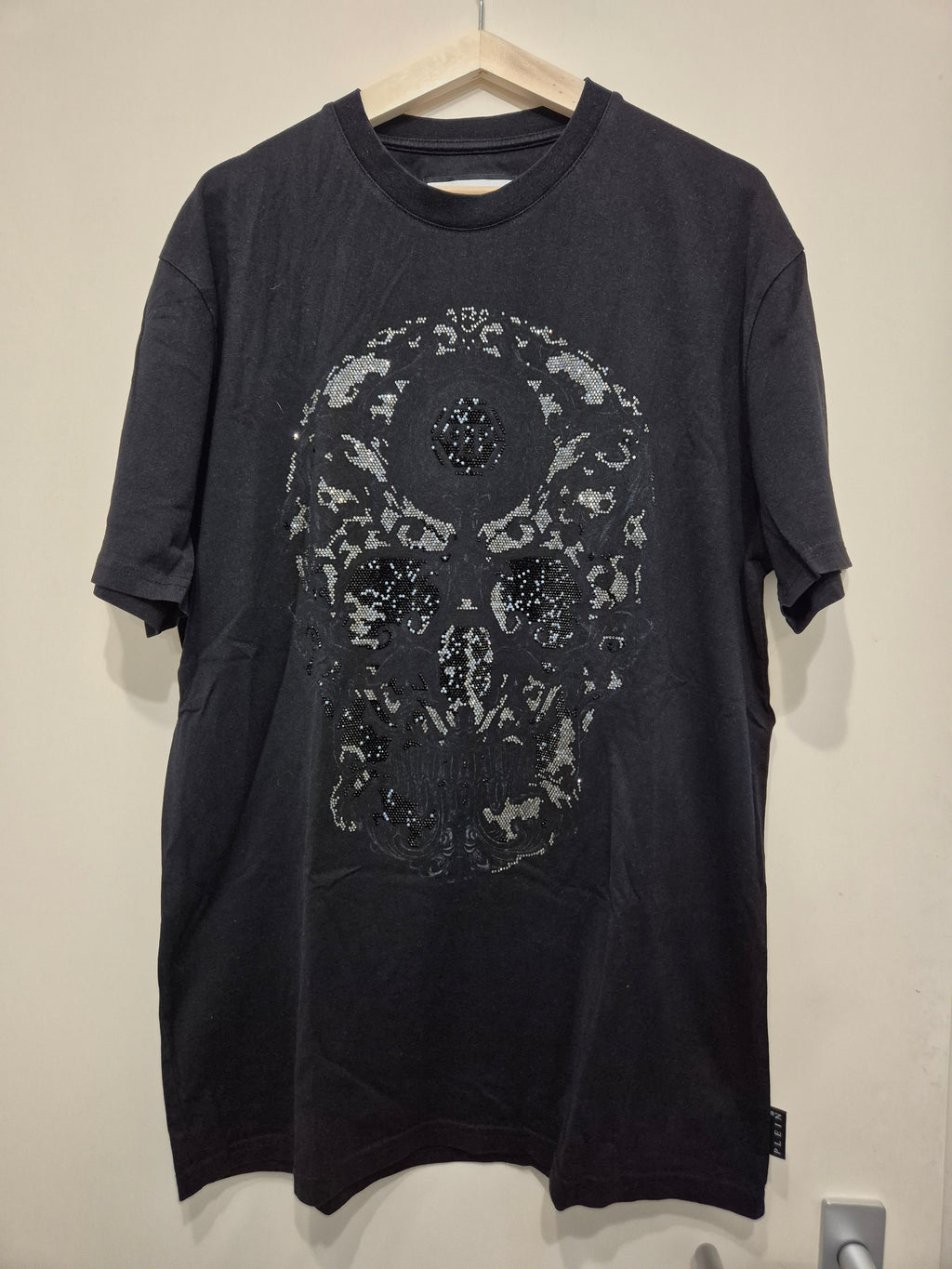 Philipp Plein Crystal Skull T-Shirt Schwarz Größe L, guter Zustand