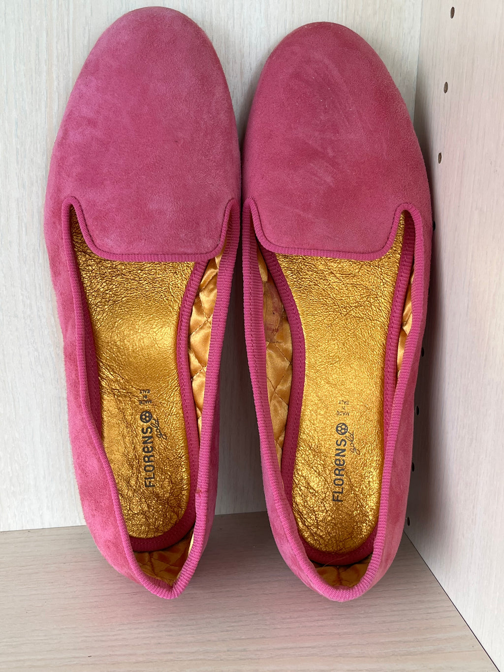 Florens pink suede ballet flats, EU 39, good condition