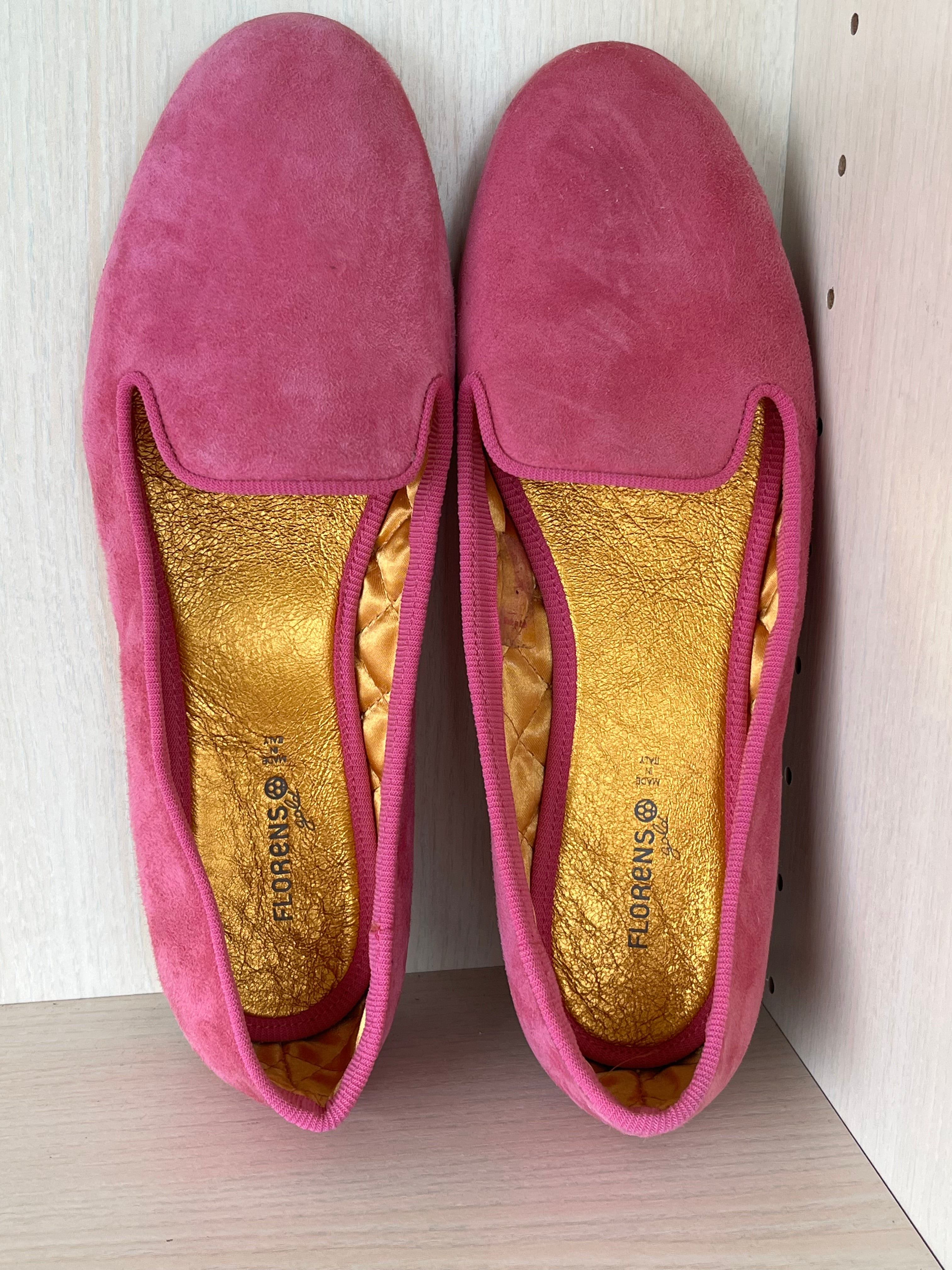 Florens pink suede ballet flats, EU 39, good condition