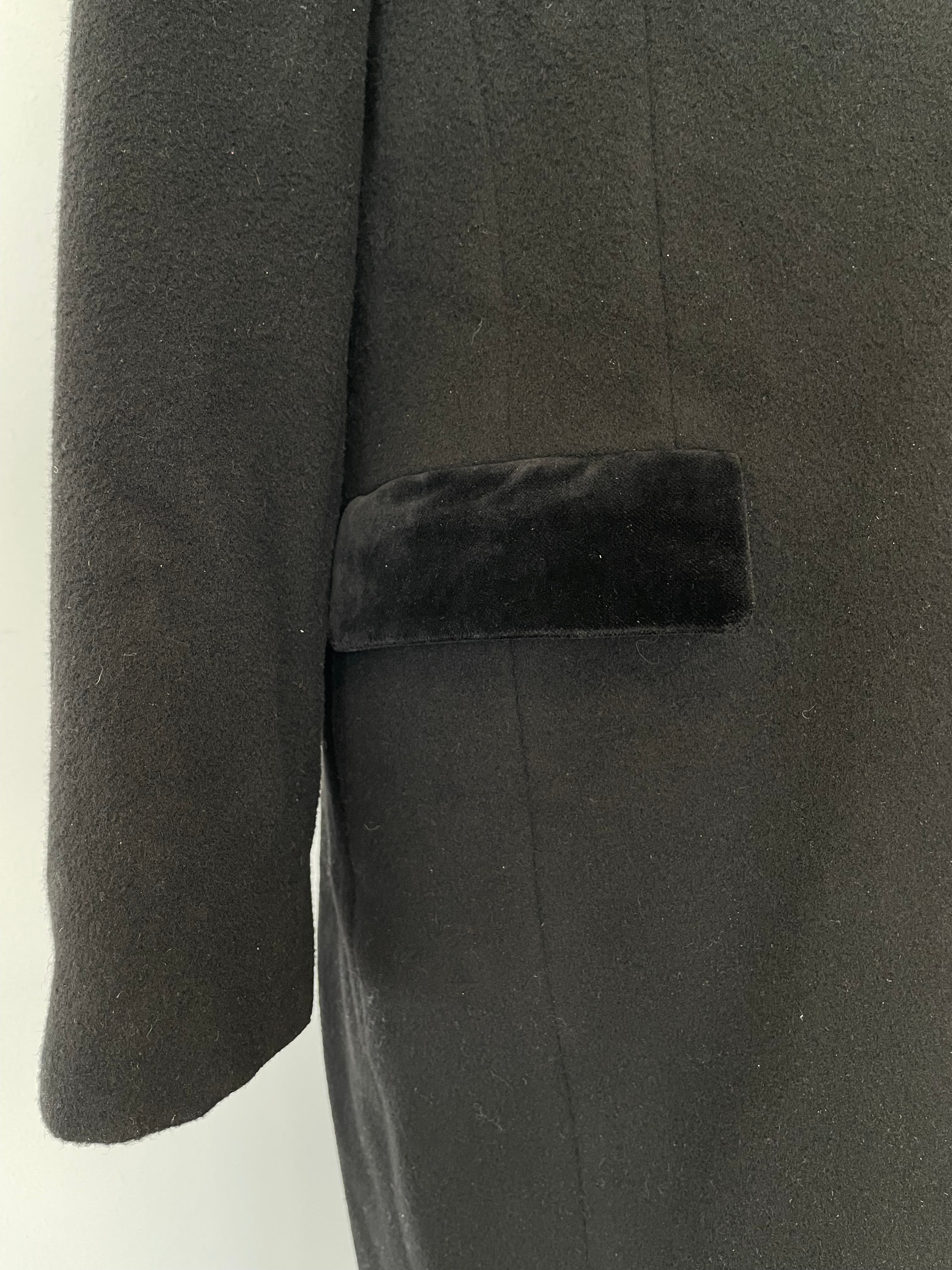 Kemper Mantel – Schurwolle & Kaschmir, Schwarz, Gr. 42, Guter Zustand