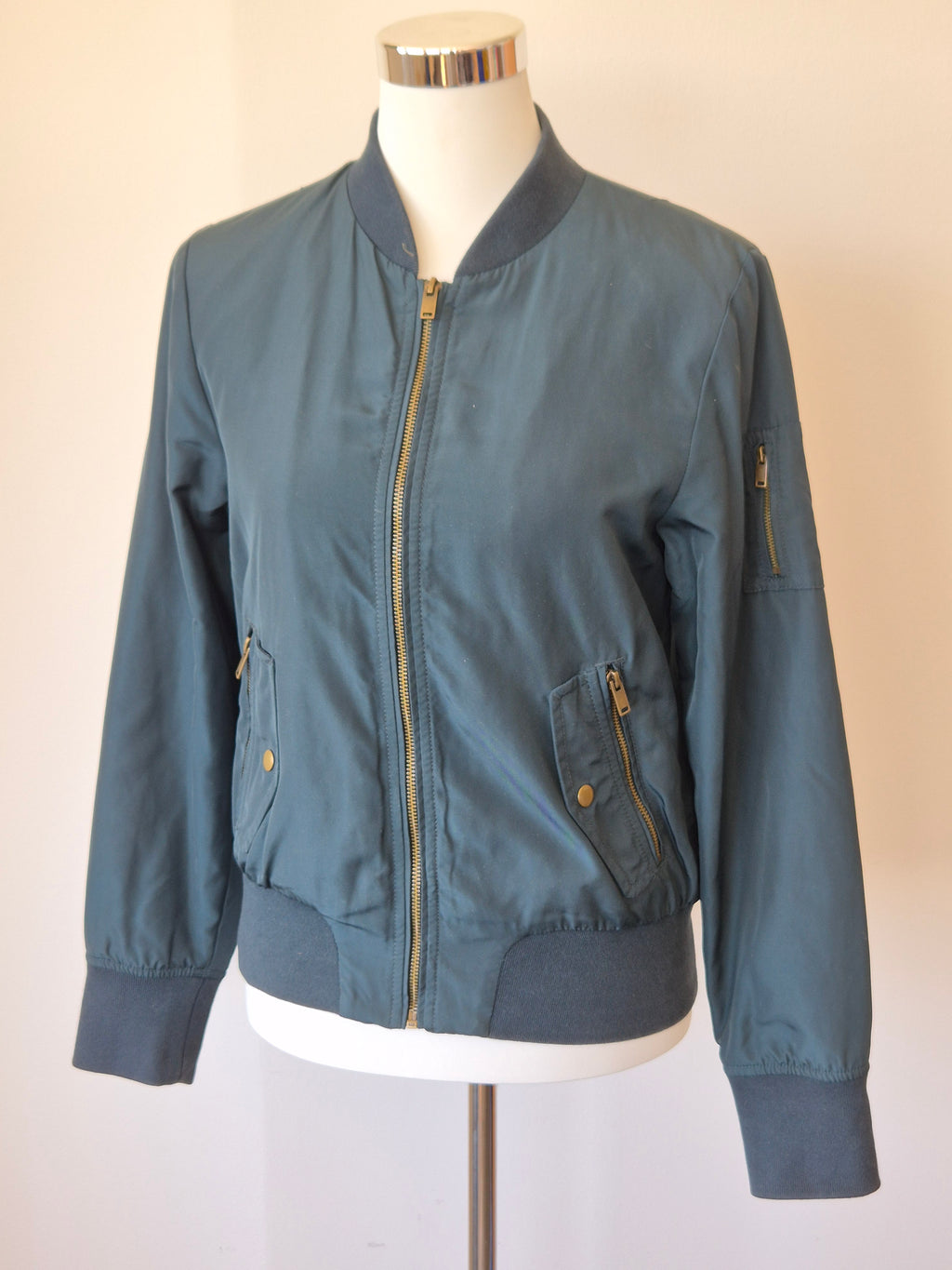 Esprit Damen Bomberjacke EU 36 – MA-1 Nylon Navy, guter Zustand