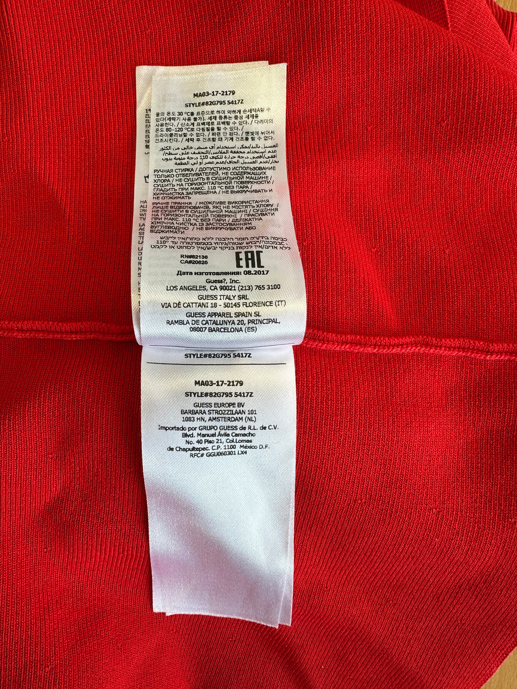 Marciano Los Angeles High-Neck Kleid XS Rot, Gebraucht