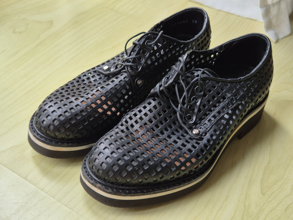 Paciotti 308 Madison Leather Shoes Black Size 36 Very Good Condition