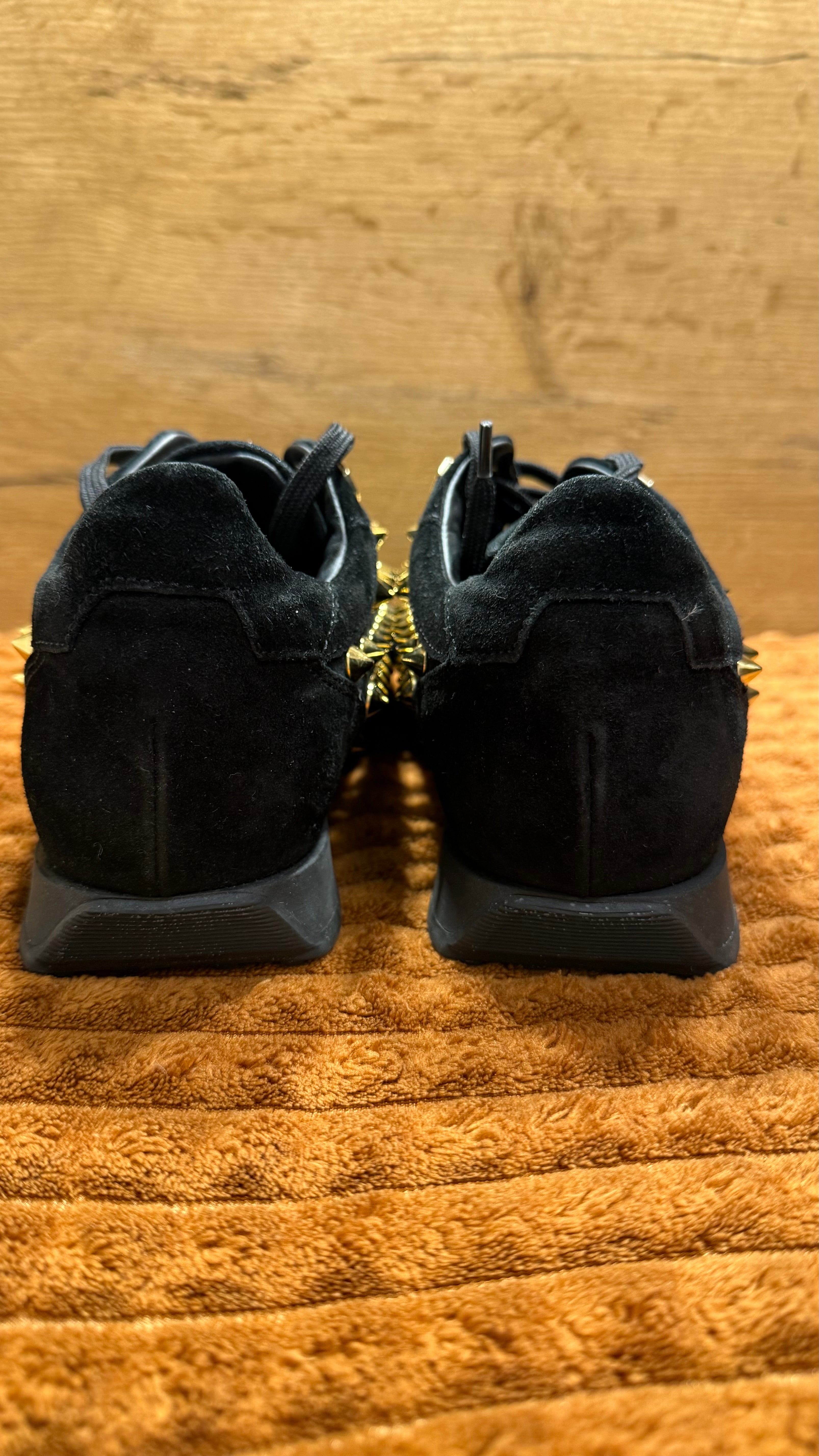 Philipp Plein Goldjungle Damen Sneaker Schwarz Gold 38 EU Wie Neu