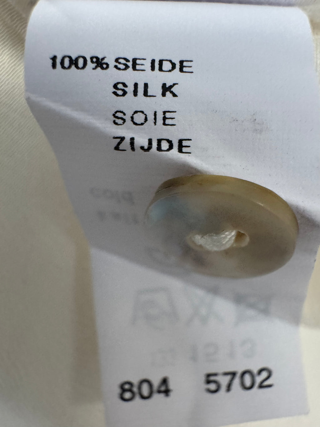100% Seidenbluse von Nadine H, Größe 42/L, Off-White, guter Zustand